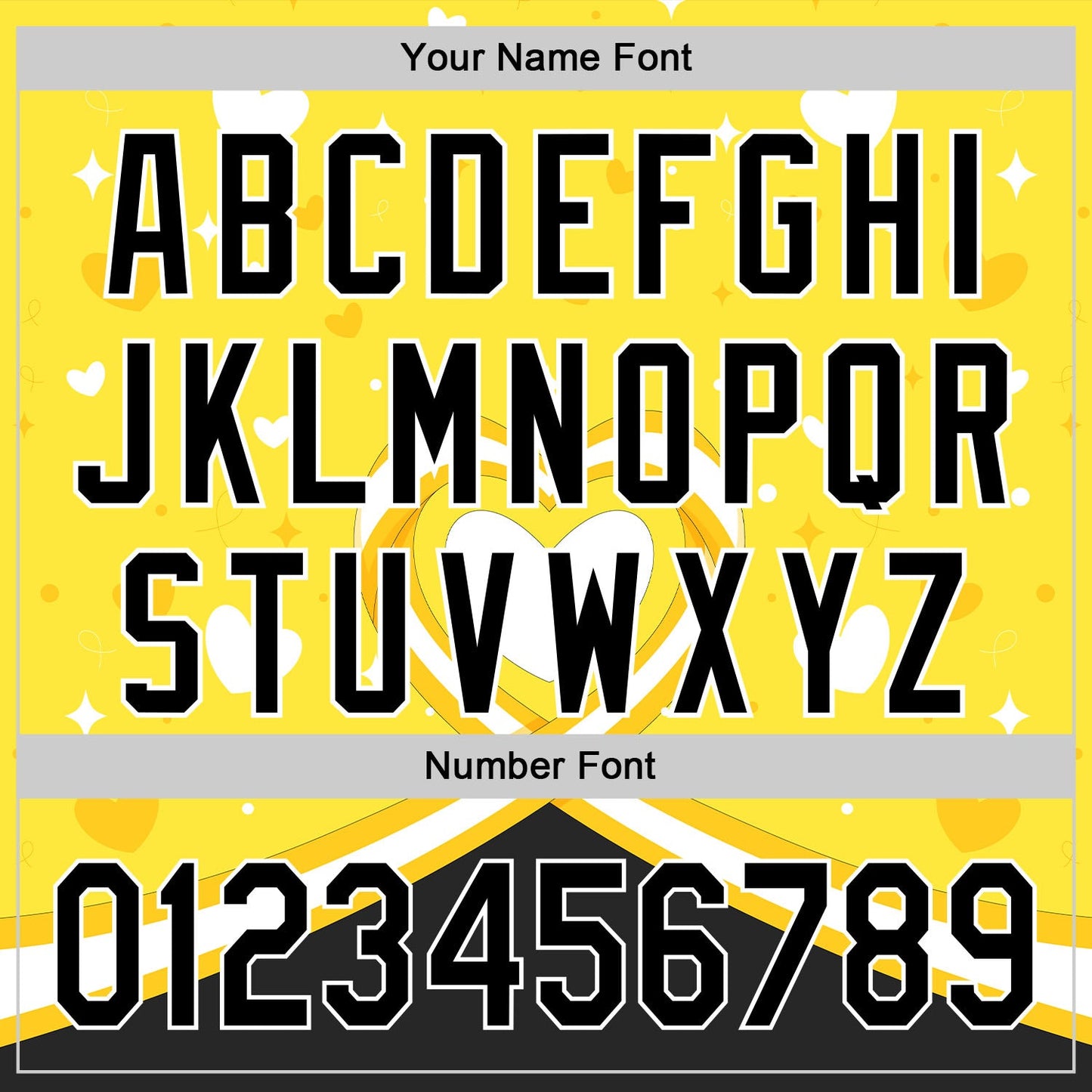 Custom Yellow Black-White 3D Bone Cancer Ribbon Authentic Baseball Jersey baseball jersey product view 5