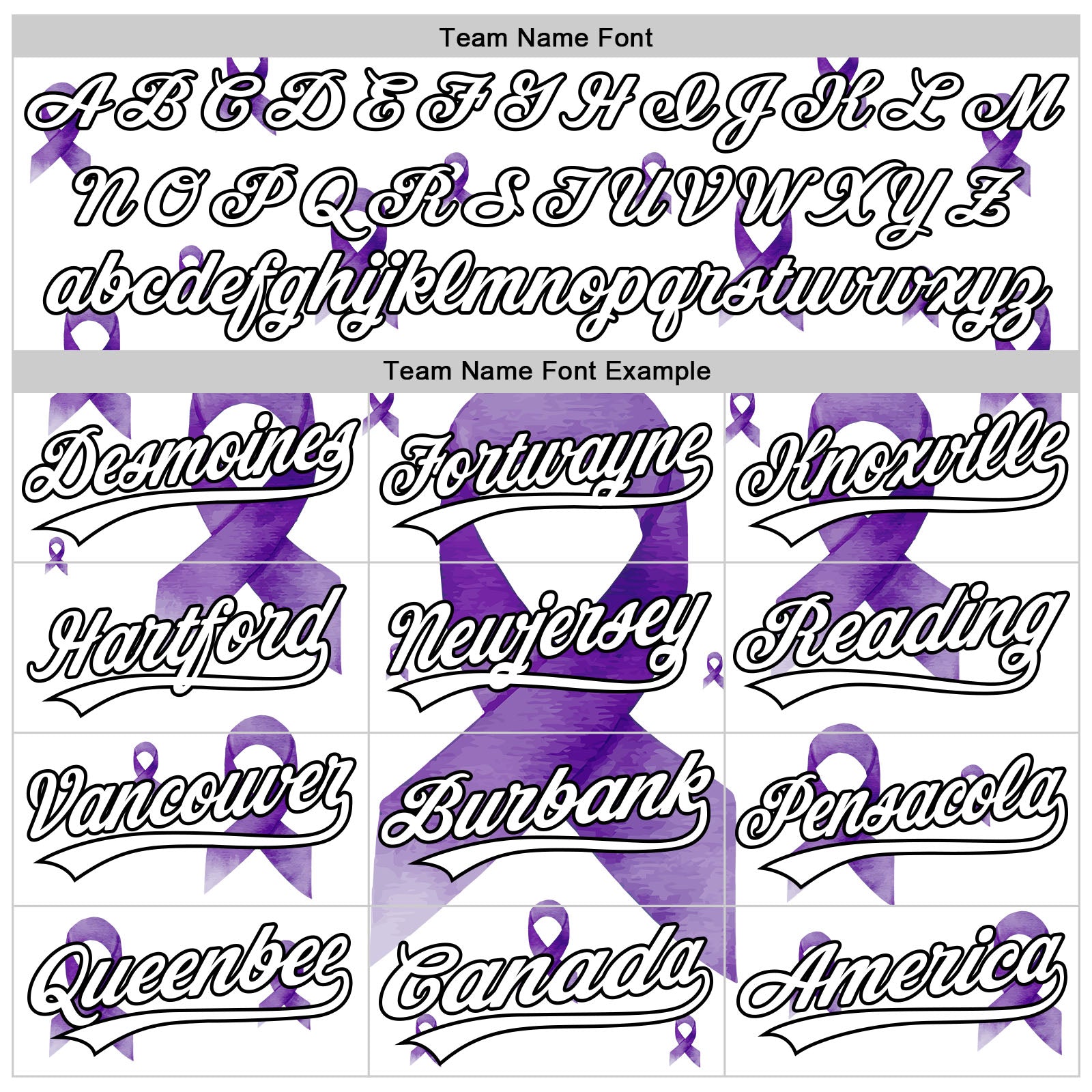 Custom White Purple-Black 3D Gynecological Cancer Ribbon Authentic Baseball Jersey baseball jersey product view 4