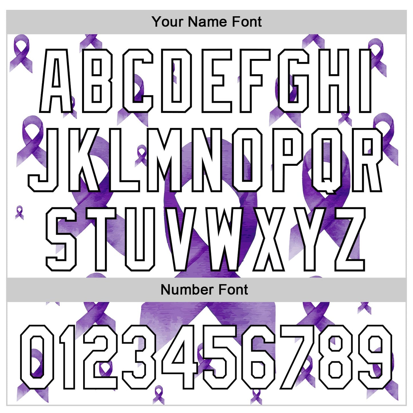 Custom White Purple-Black 3D Gynecological Cancer Ribbon Authentic Baseball Jersey baseball jersey product view 5