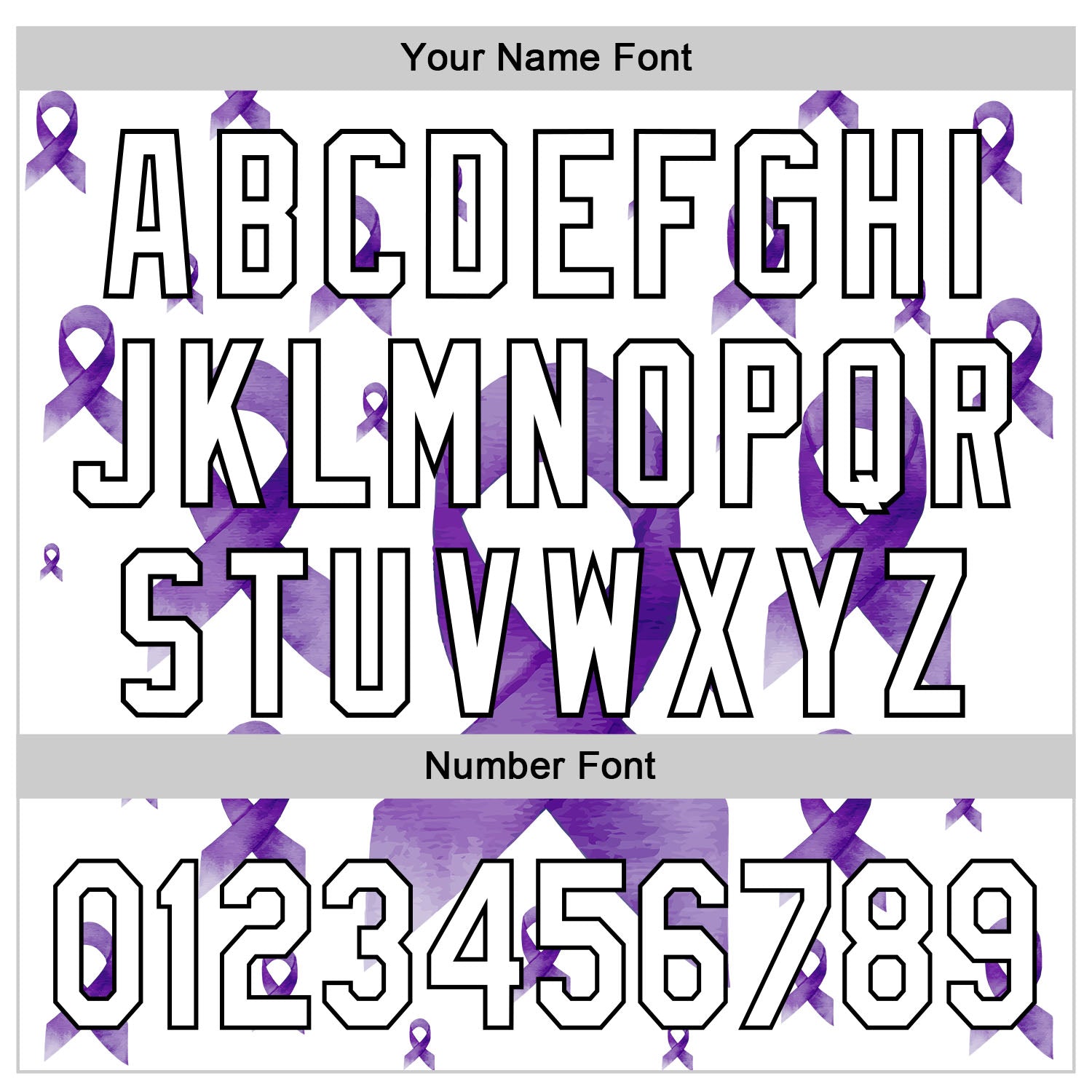 Custom White Purple-Black 3D Gynecological Cancer Ribbon Authentic Baseball Jersey baseball jersey product view 5