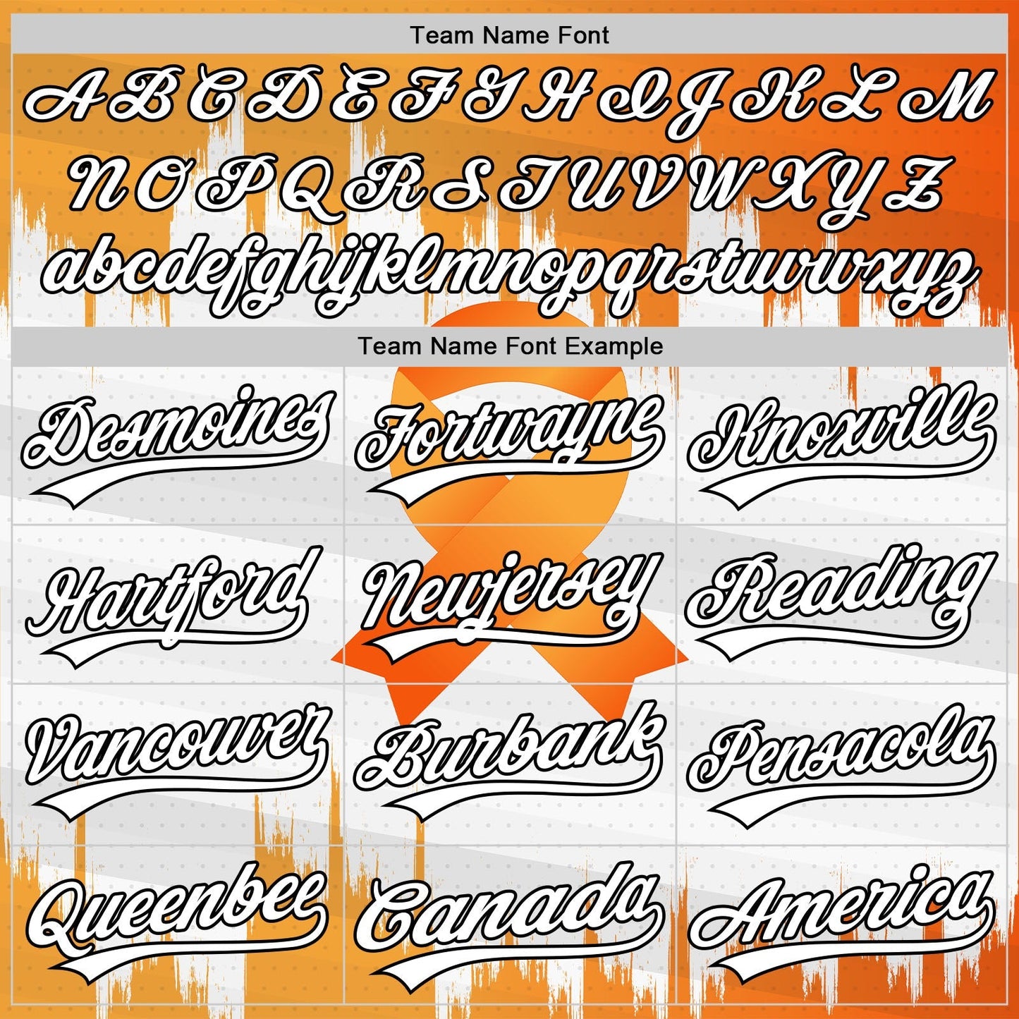 Custom White Orange-Black 3D Kidney Cancer Ribbon Authentic Baseball Jersey baseball jersey product view 4