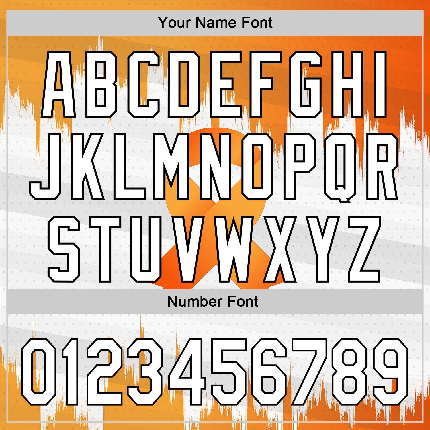 Custom White Orange-Black 3D Kidney Cancer Ribbon Authentic Baseball Jersey baseball jersey product view 5