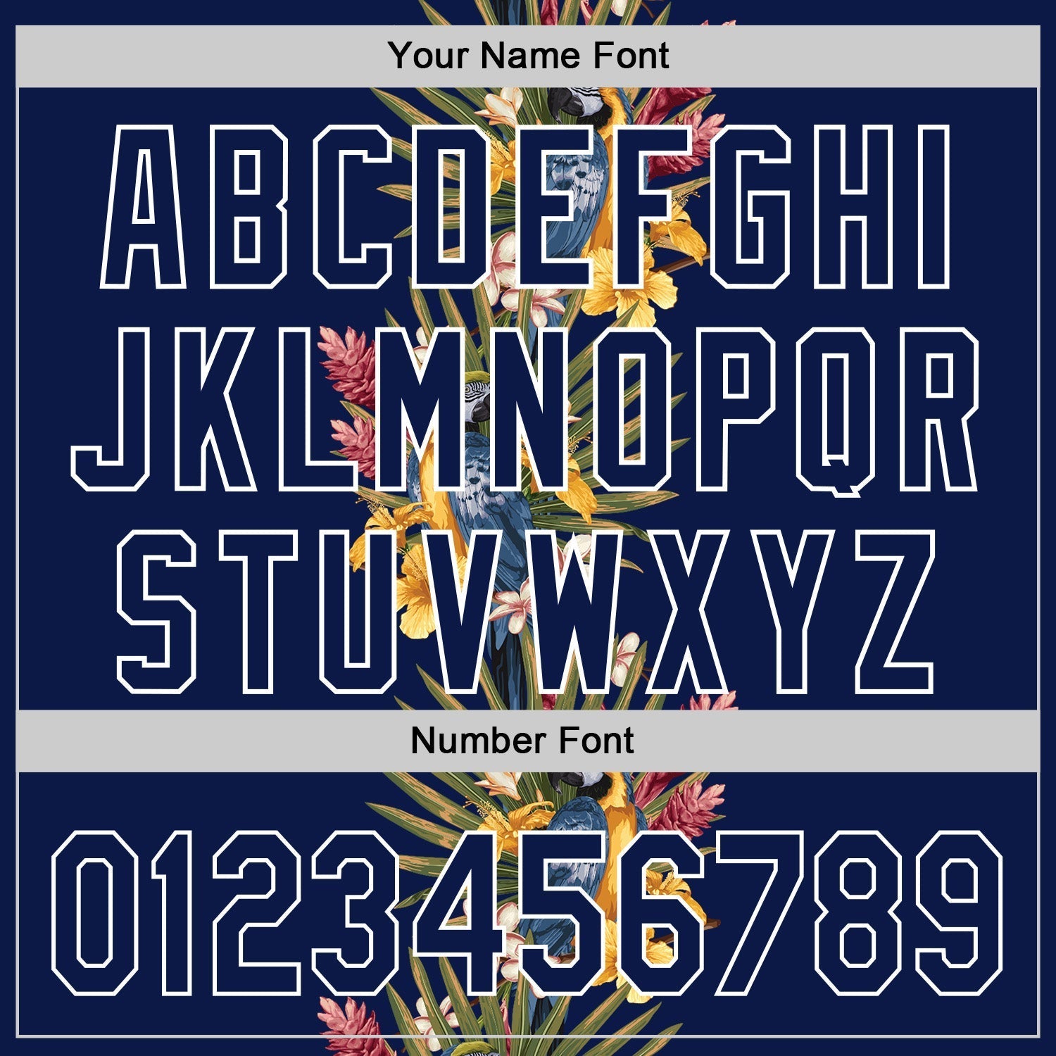 Custom Navy White 3D Tropical Hawaii Palm Tree And Bird Authentic Baseball Jersey baseball jersey product view 5