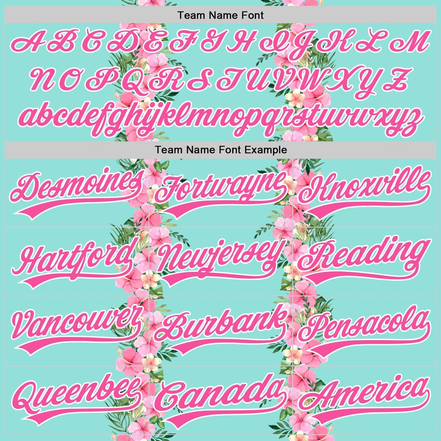 Custom Ice Blue Pink-White 3D Tropical Hawaii Jungle Leaves And Flower Authentic Baseball Jersey baseball jersey product view 4