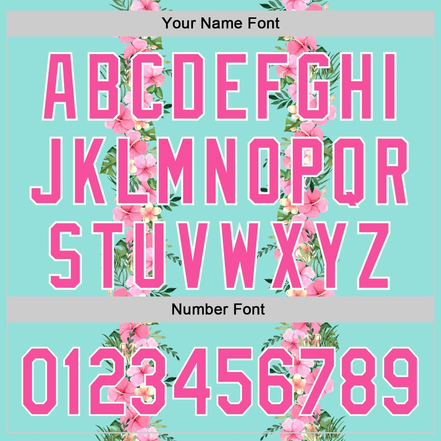 Custom Ice Blue Pink-White 3D Tropical Hawaii Jungle Leaves And Flower Authentic Baseball Jersey baseball jersey product view 5