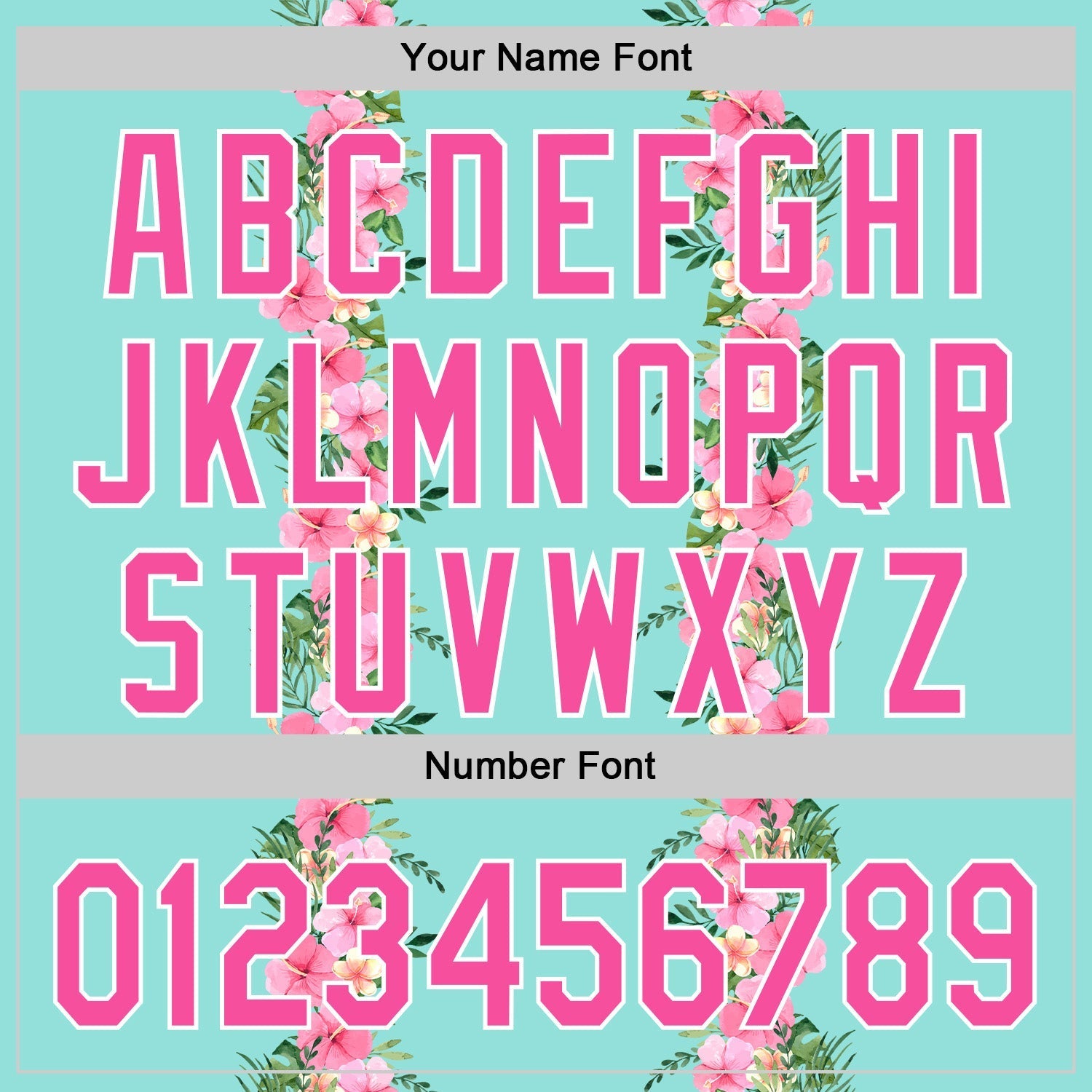 Custom Ice Blue Pink-White 3D Tropical Hawaii Jungle Leaves And Flower Authentic Baseball Jersey baseball jersey product view 5