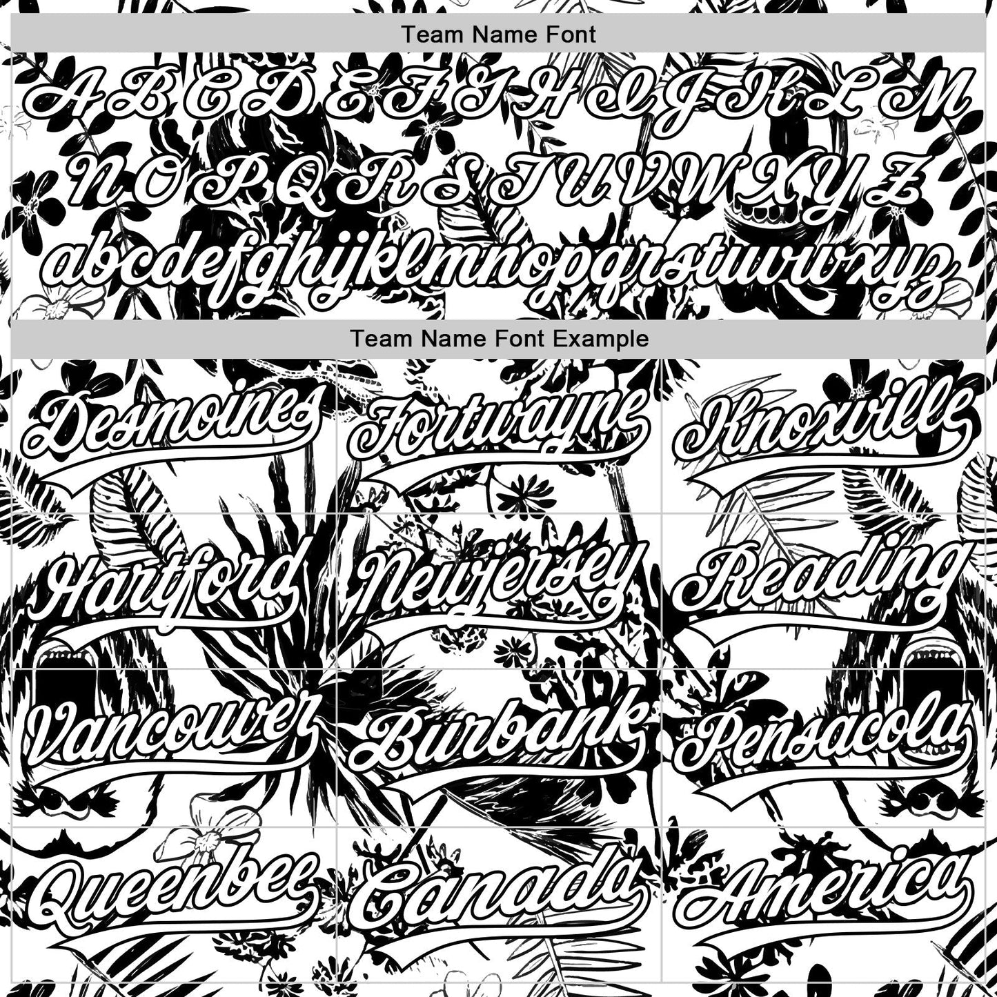 Custom White Black 3D Tropical Hawaii Jungle Plant Authentic Baseball Jersey baseball jersey product view 4