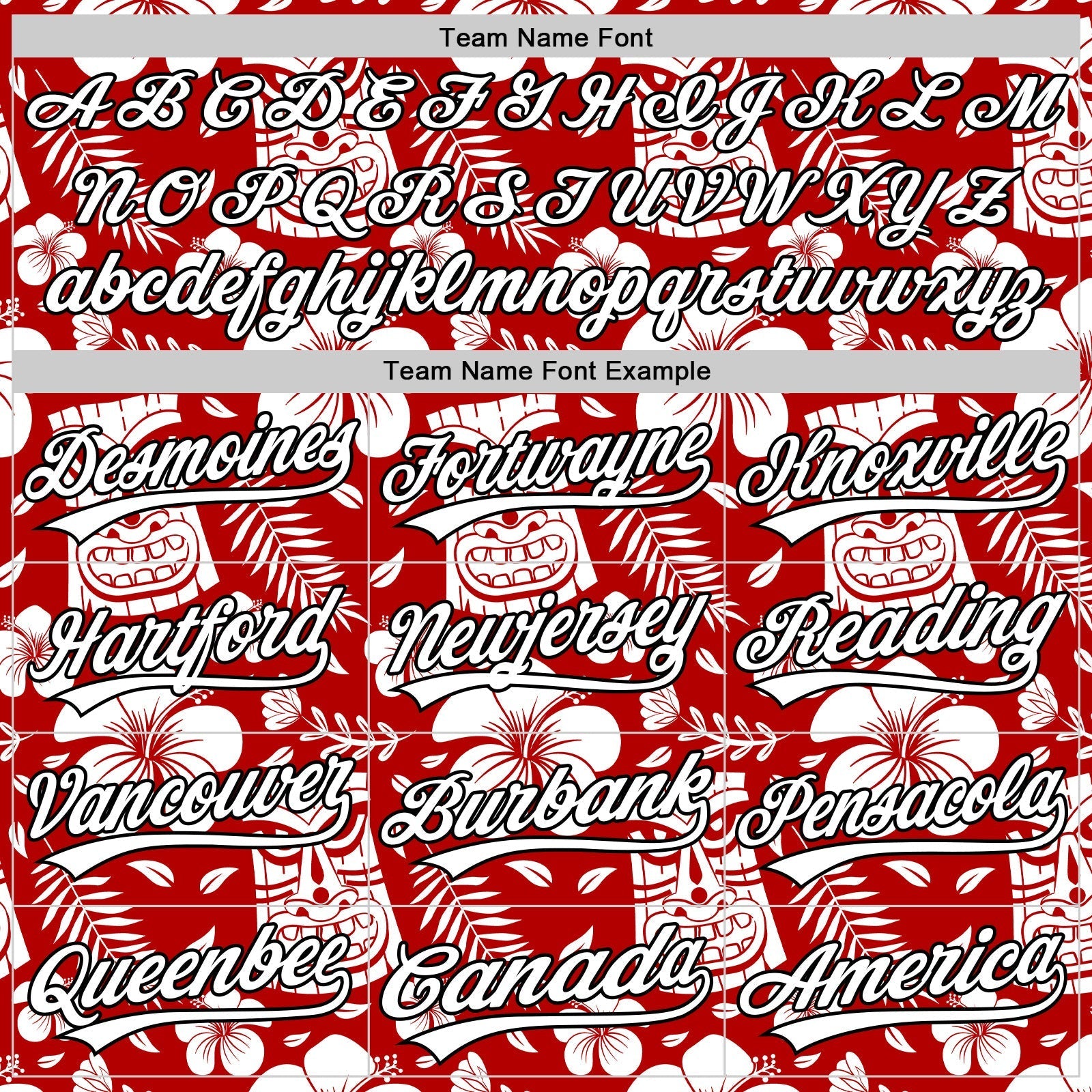 Custom Red White-Black 3D Tropical Hawaii Jungle Leaves Flower And Tiki Mask Authentic Baseball Jersey baseball jersey product view 4