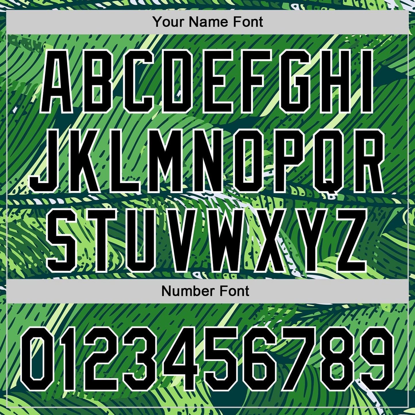Custom Green Black-White 3D Tropical Hawaii Jungle Leaves Authentic Baseball Jersey baseball jersey product view 5