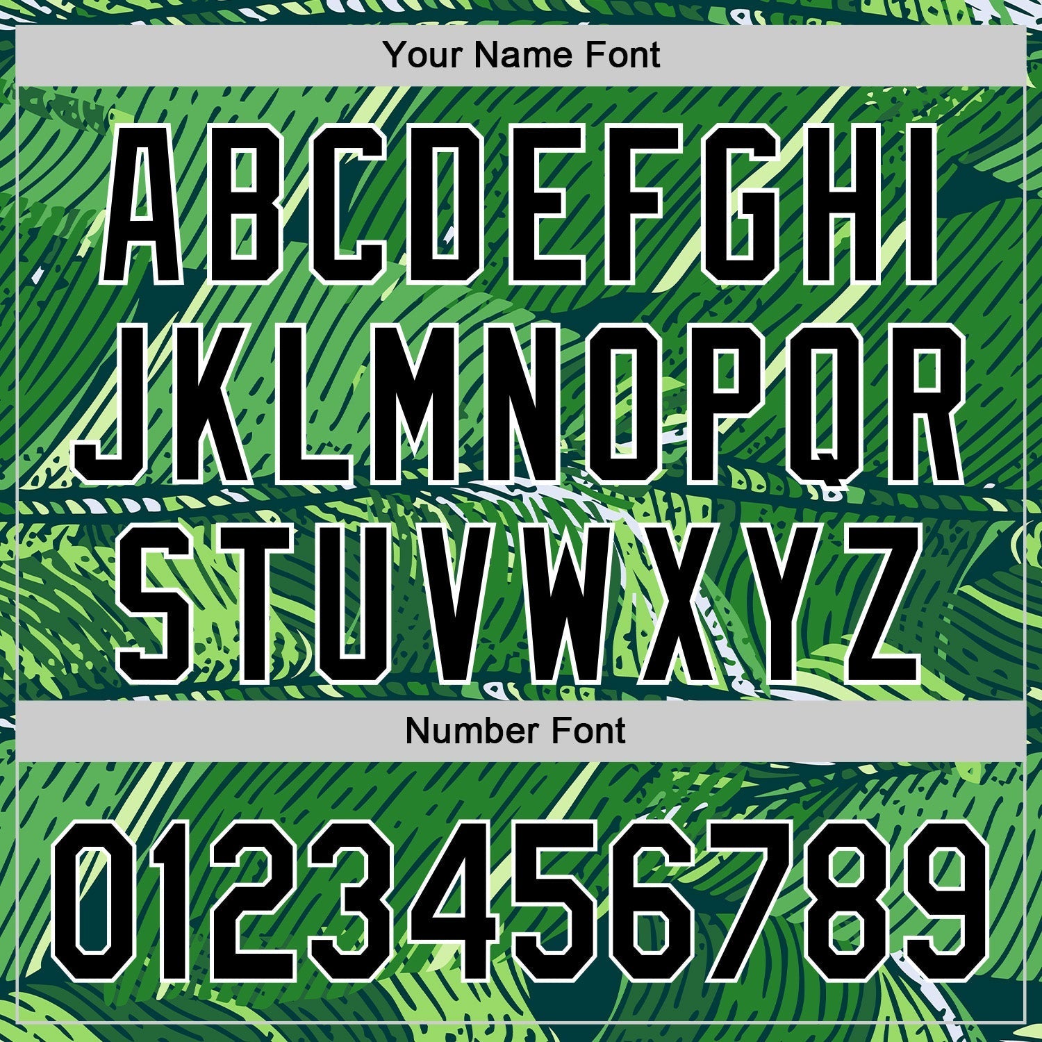 Custom Green Black-White 3D Tropical Hawaii Jungle Leaves Authentic Baseball Jersey baseball jersey product view 5