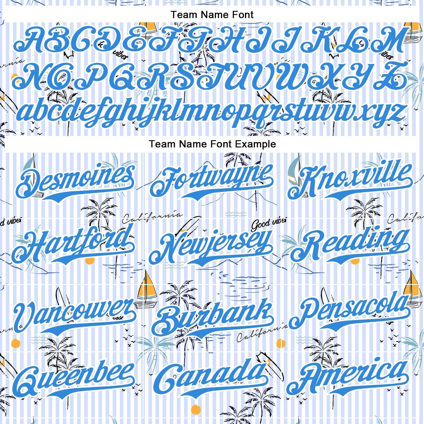 Custom White Electric Blue 3D Hawaii Beach Tropical Palm Tree Authentic Baseball Jersey baseball jersey product view 4