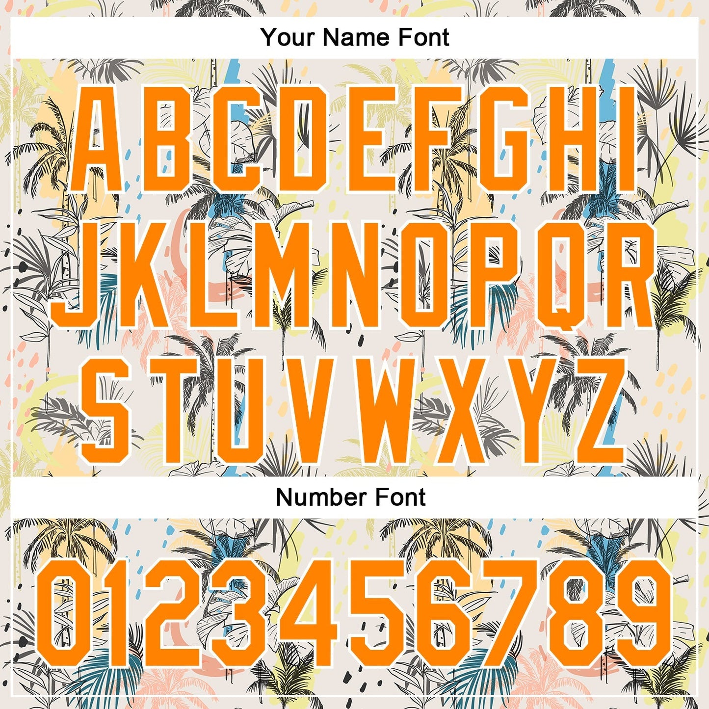 Custom Cream Bay Orange-White 3D Hawaii Tropical Palm Tree Authentic Baseball Jersey baseball jersey product view 5