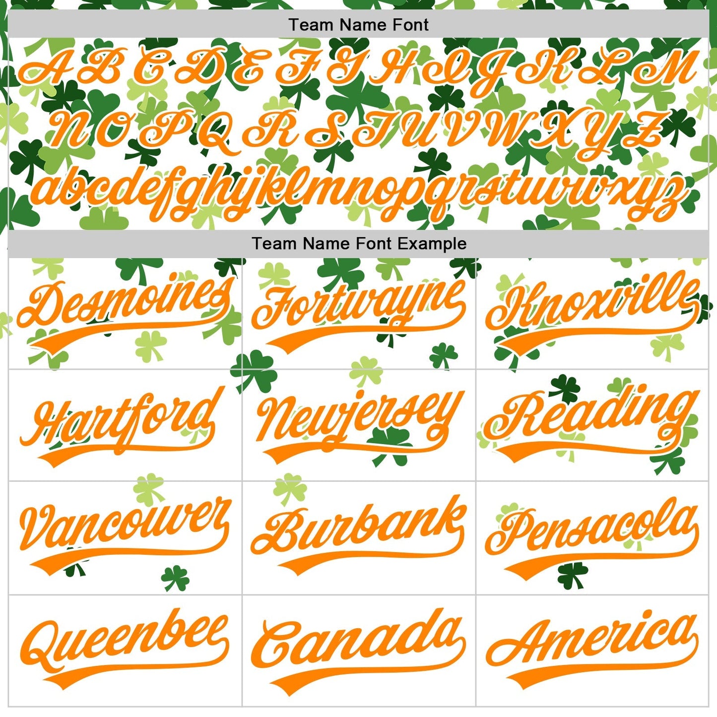 Custom White Bay Orange-Green 3D St. Patrick's Day Shamrock Authentic Baseball Jersey baseball jersey product view 4