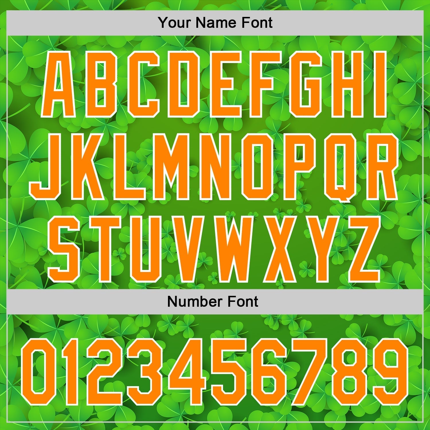 Custom Green Bay Orange-White 3D St. Patrick's Day Shamrock Authentic Baseball Jersey baseball jersey product view 5