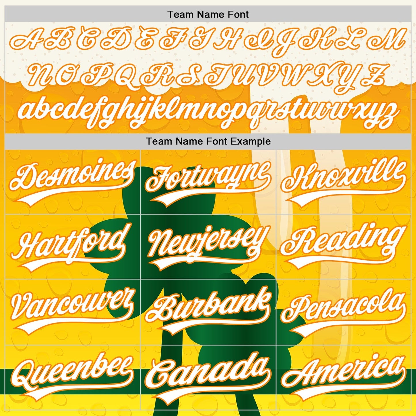 Custom White Bay Orange-Green 3D St. Patrick's Day Shamrock Beer Authentic Baseball Jersey baseball jersey product view 4