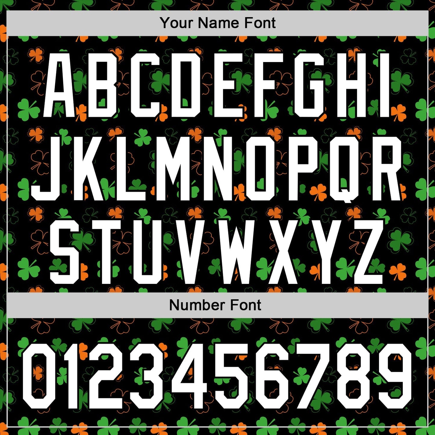 Custom Black Green-Bay Orange 3D St. Patrick's Day Shamrock Authentic Baseball Jersey baseball jersey product view 5