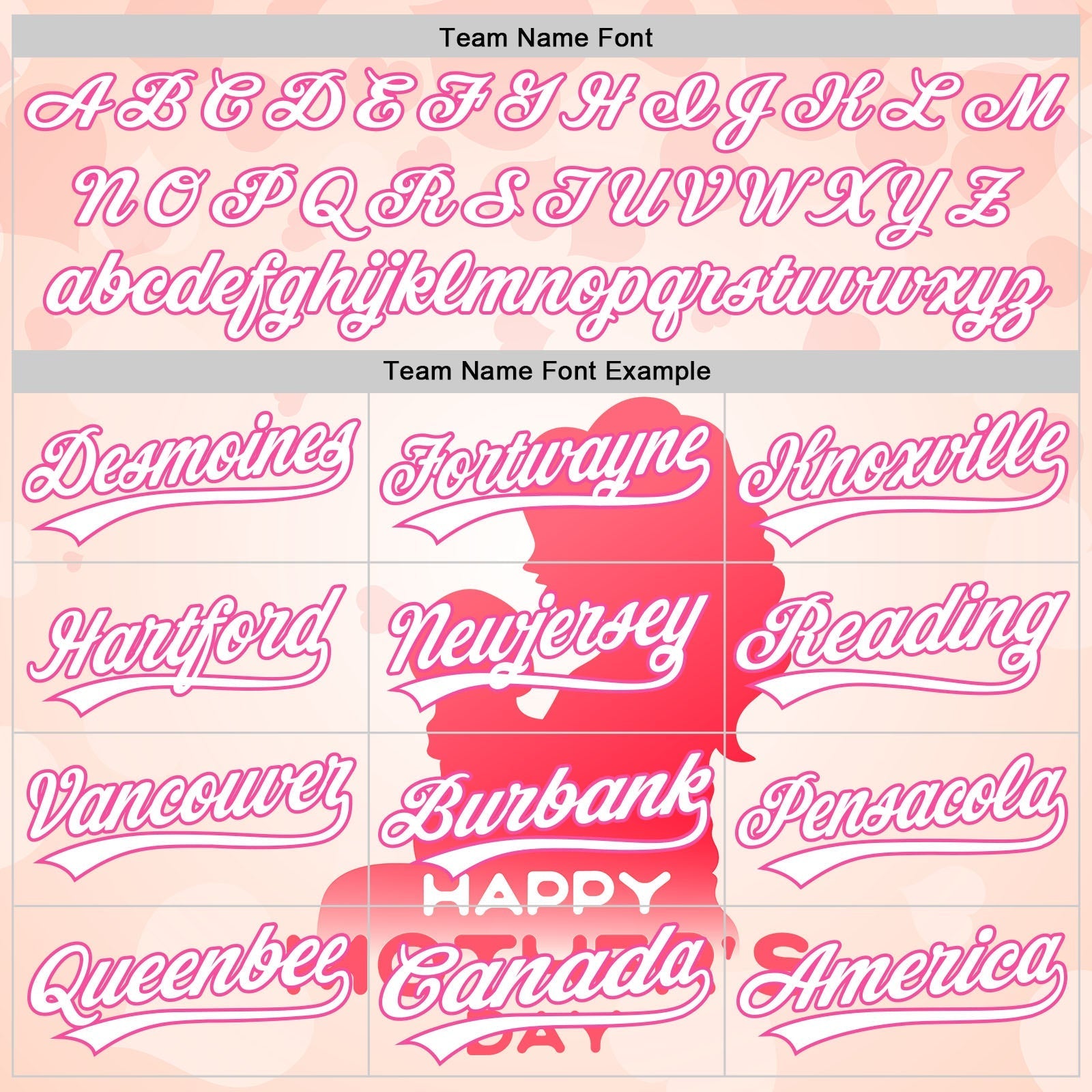 Custom Cream White-Pink 3D Pattern Design Mother's Day Family Love Authentic Baseball Jersey baseball jersey product view 4