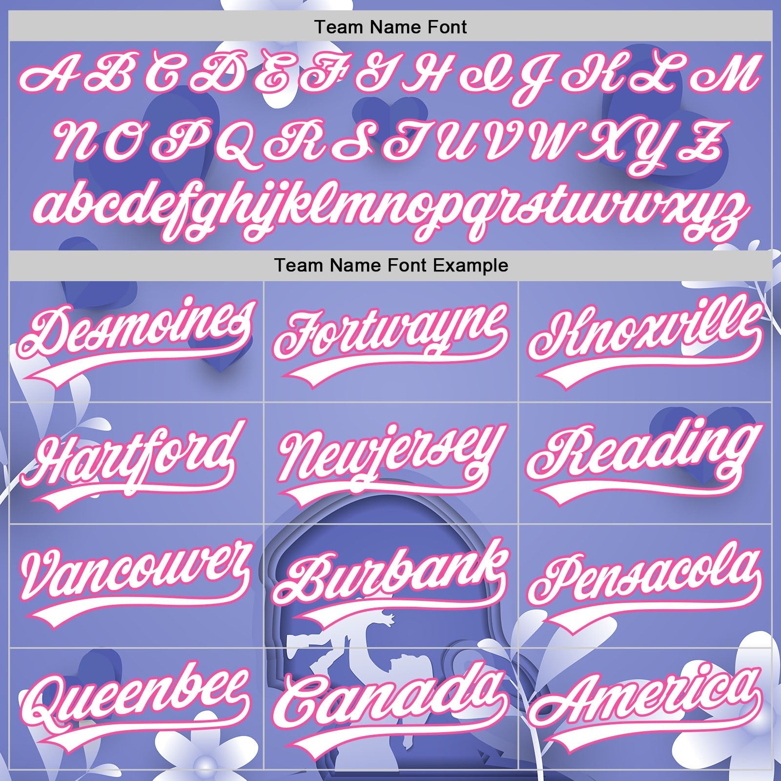 Custom Light Purple White-Pink 3D Pattern Design Mother's Day Family Love Authentic Baseball Jersey baseball jersey product view 4