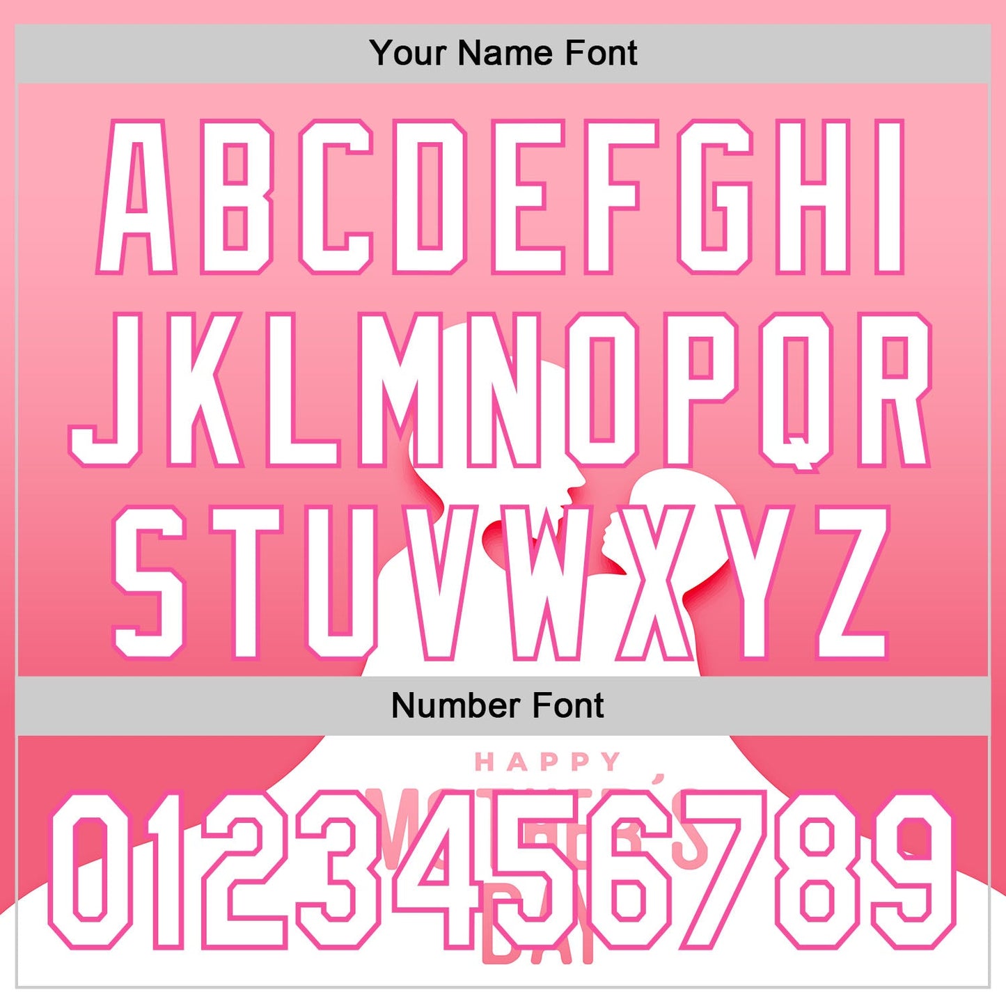 Custom Light Pink White-Pink 3D Pattern Design Mother's Day Family Love Authentic Baseball Jersey baseball jersey product view 5