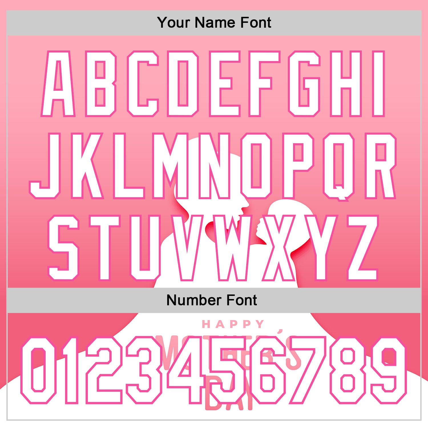 Custom Light Pink White-Pink 3D Pattern Design Mother's Day Family Love Authentic Baseball Jersey baseball jersey product view 5