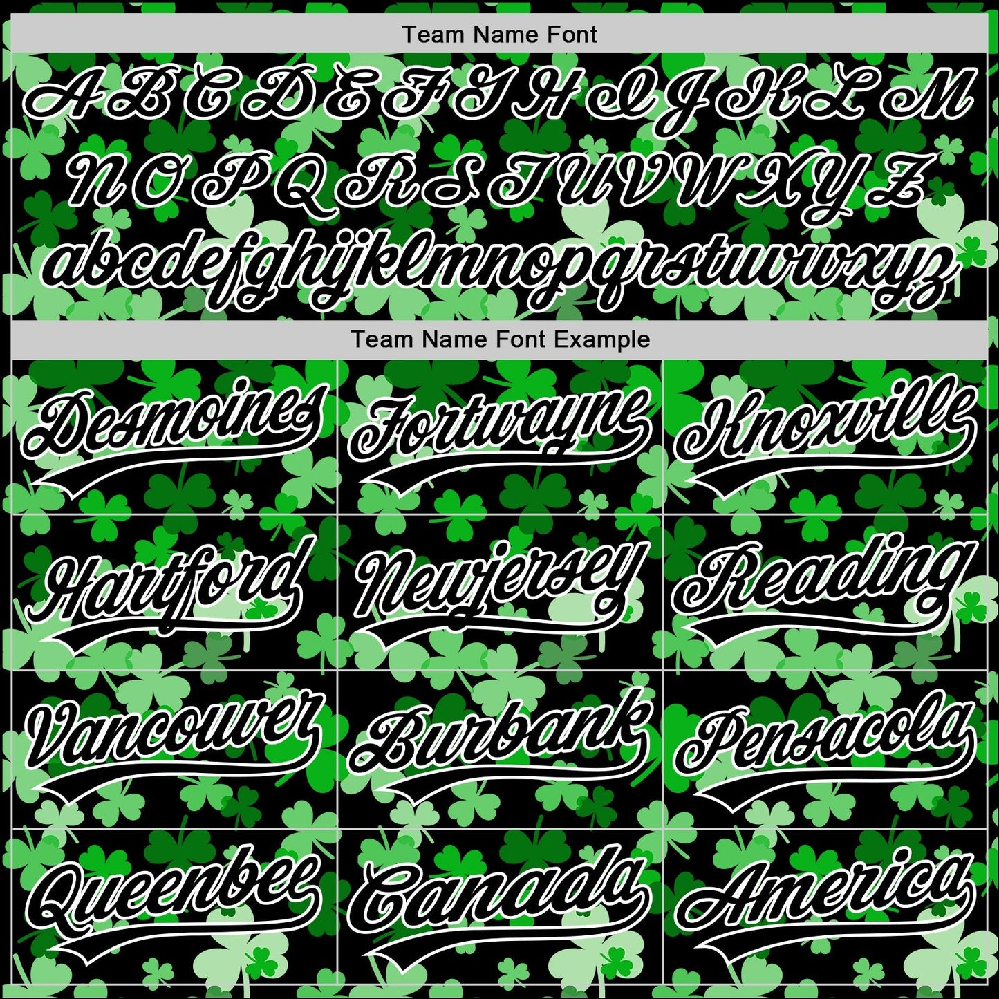 Custom Black White 3D St. Patrick's Day Shamrock Authentic Baseball Jersey baseball jersey product view 4