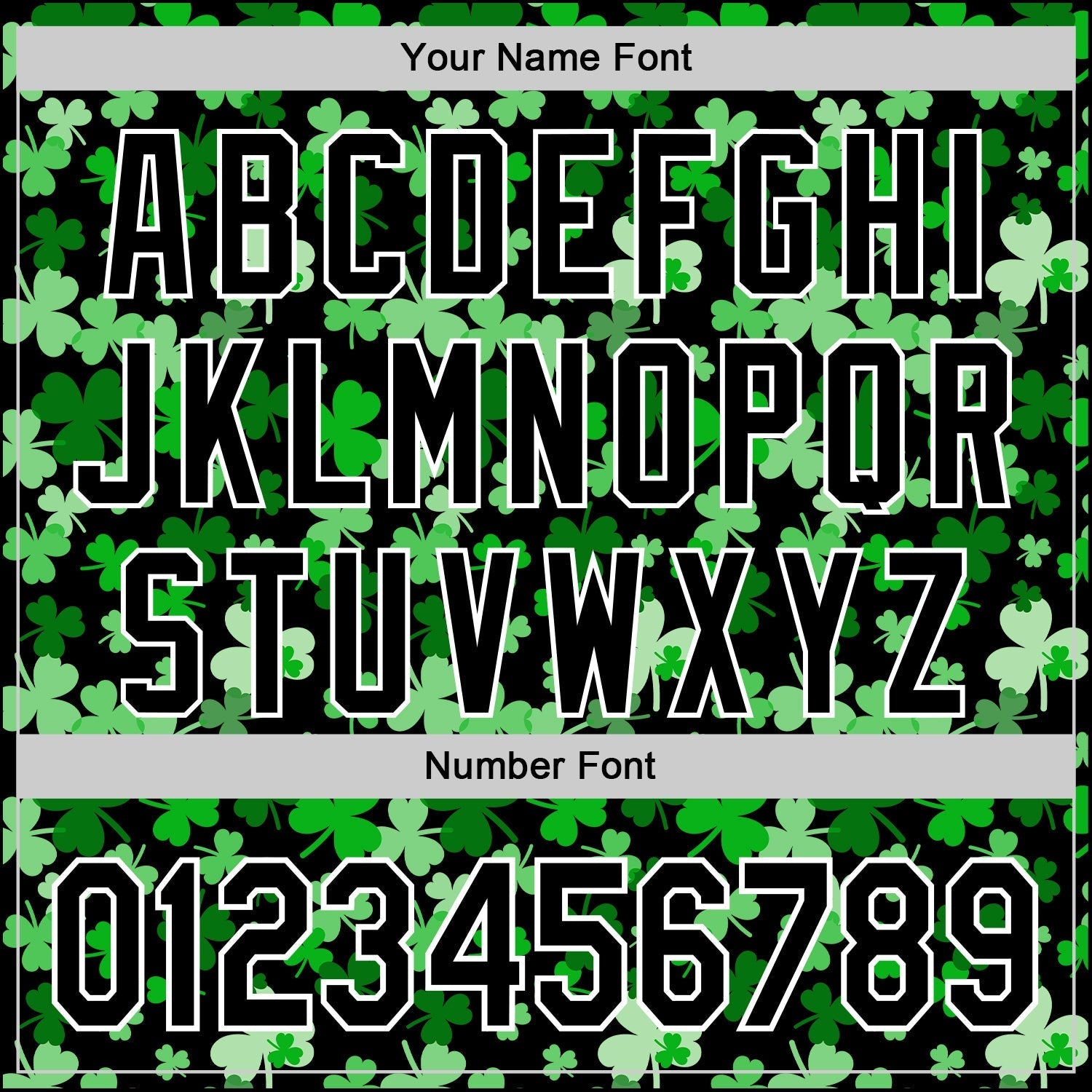 Custom Black White 3D St. Patrick's Day Shamrock Authentic Baseball Jersey baseball jersey product view 5