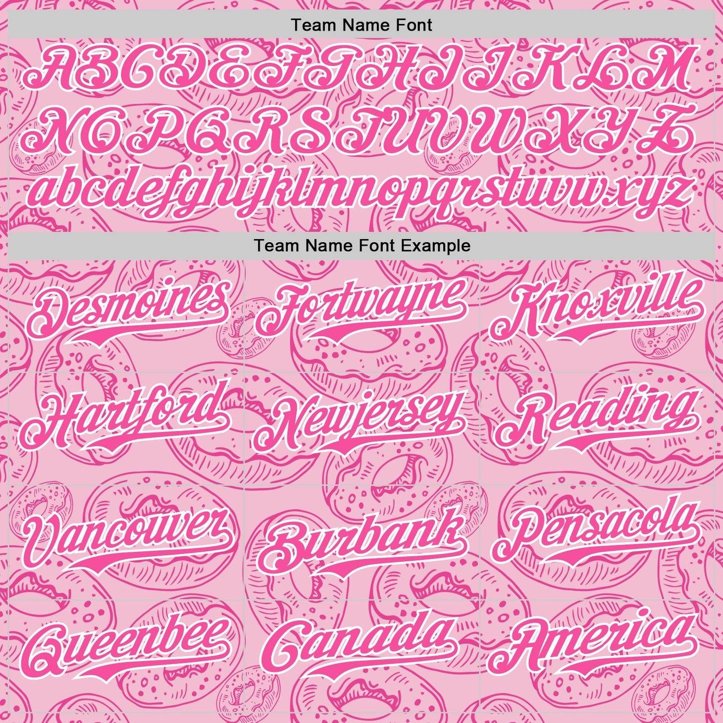 Custom Light Pink Pink-White 3D Pattern Design Christmas Foodie Food Dessert Donut Authentic Baseball Jersey baseball jersey product view 4
