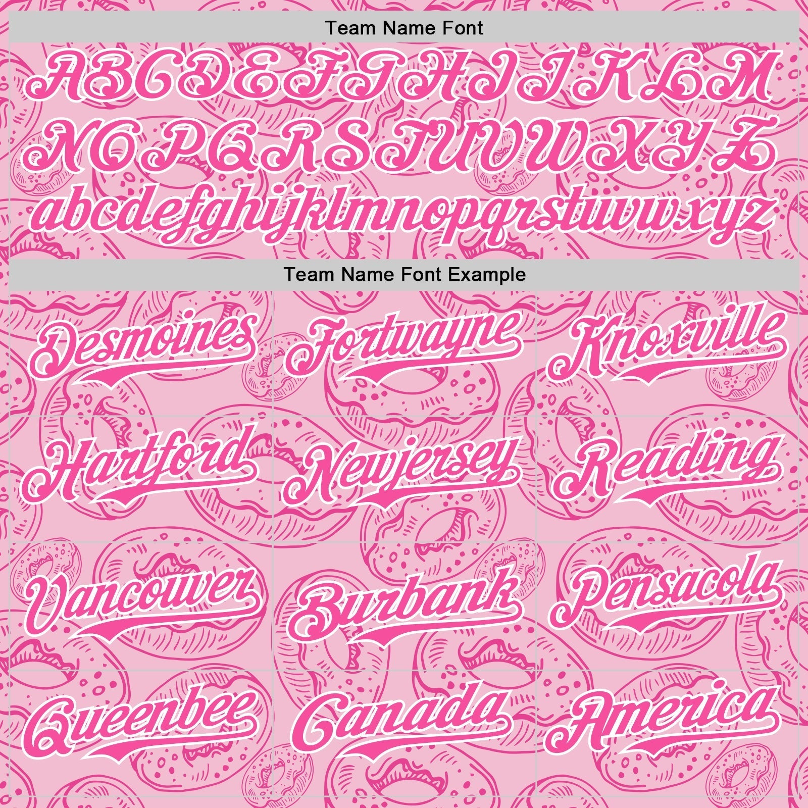 Custom Light Pink Pink-White 3D Pattern Design Christmas Foodie Food Dessert Donut Authentic Baseball Jersey baseball jersey product view 4
