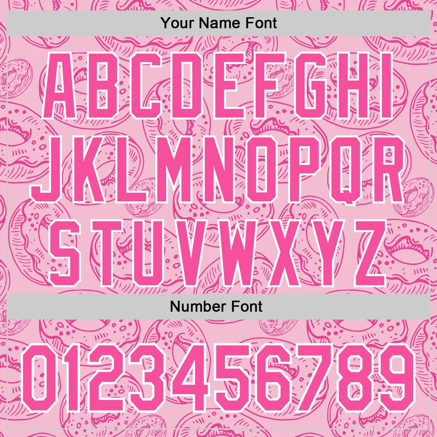 Custom Light Pink Pink-White 3D Pattern Design Christmas Foodie Food Dessert Donut Authentic Baseball Jersey baseball jersey product view 5