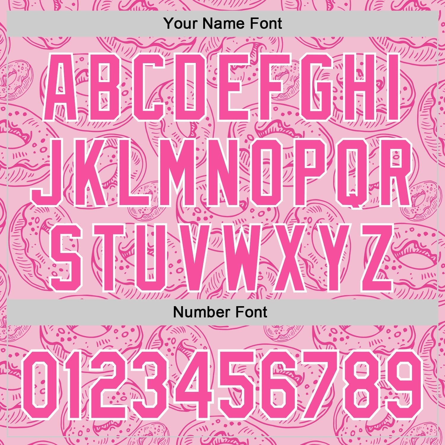 Custom Light Pink Pink-White 3D Pattern Design Christmas Foodie Food Dessert Donut Authentic Baseball Jersey baseball jersey product view 5