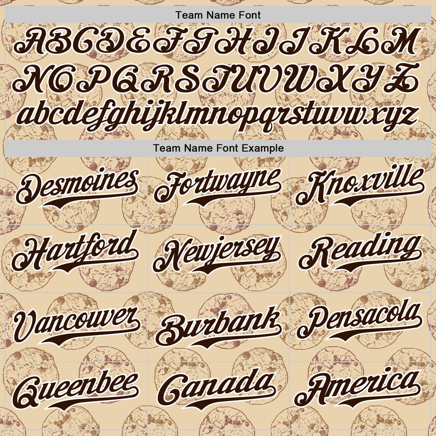 Custom City Cream Brown-White 3D Pattern Design Foodie Food Snack Chocolate Cookie Authentic Baseball Jersey baseball jersey product view 4