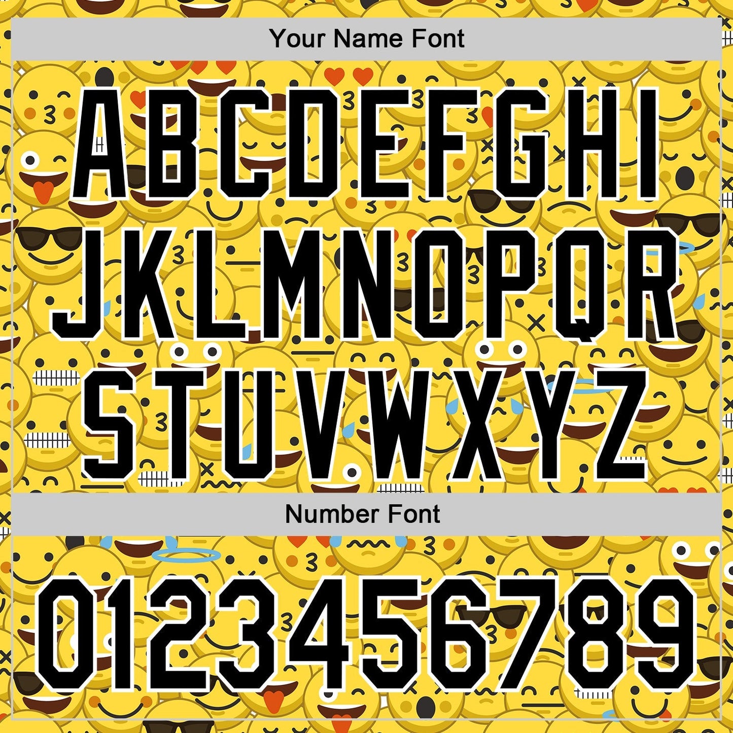 Custom Gold Black-White 3D Pattern Design Funny Cartoon Emoji Face Authentic Baseball Jersey baseball jersey product view 5