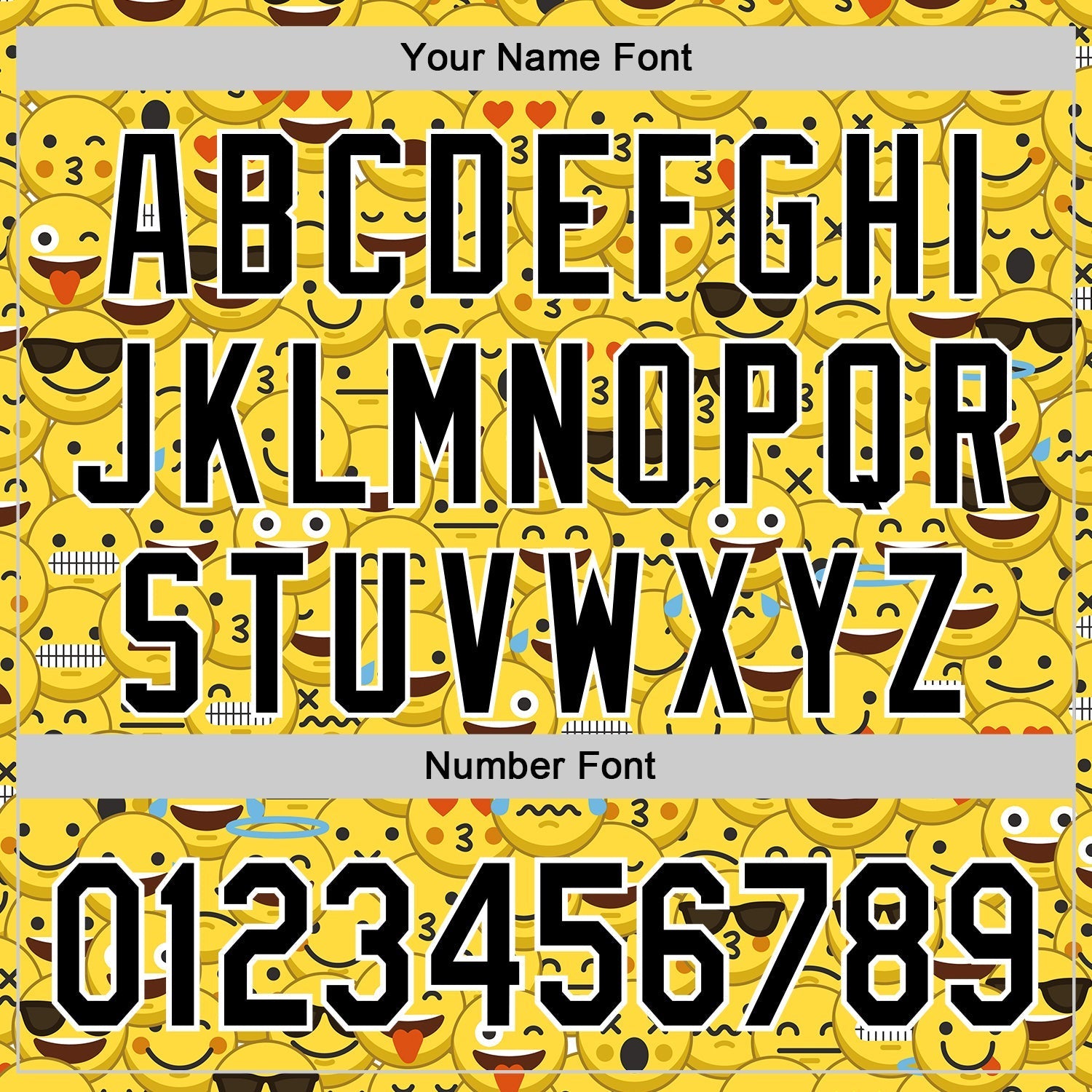 Custom Gold Black-White 3D Pattern Design Funny Cartoon Emoji Face Authentic Baseball Jersey baseball jersey product view 5
