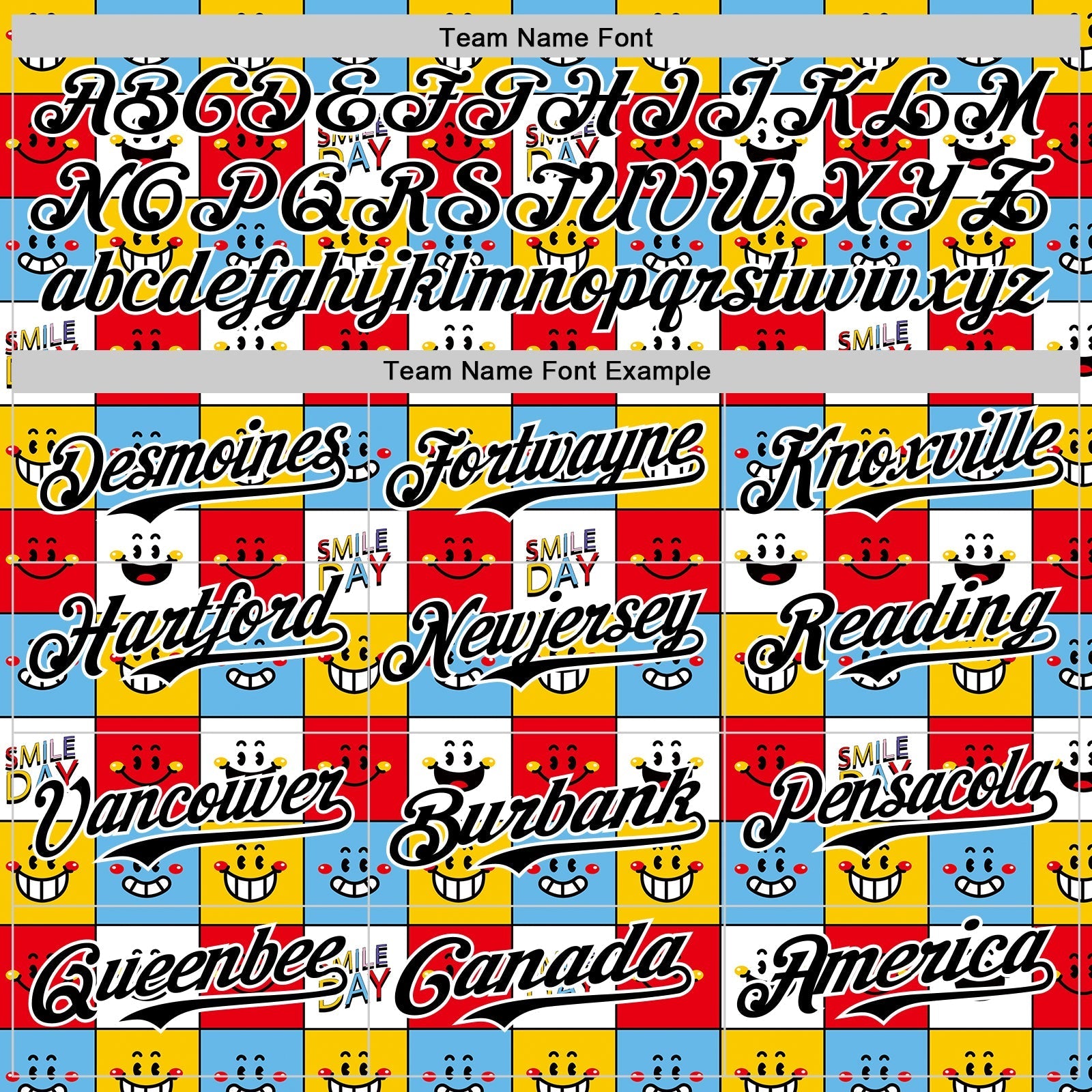 Custom White Black 3D Pattern Design Funny Cartoon Emoji Smile Face Authentic Baseball Jersey baseball jersey product view 4