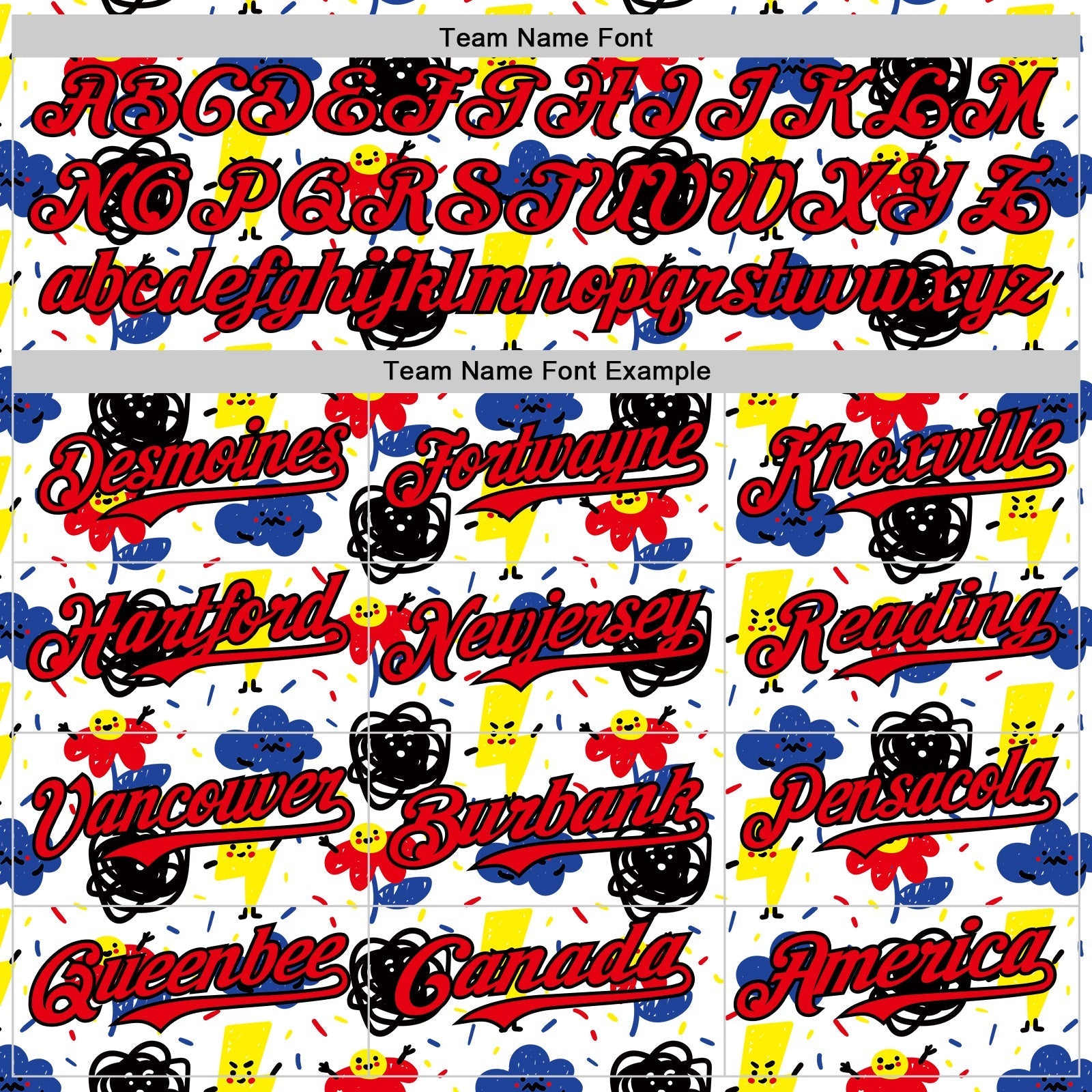 Custom White Fire Red-Black 3D Pattern Design Funny Cartoon Flower Cloud Lightning Authentic Baseball Jersey baseball jersey product view 4