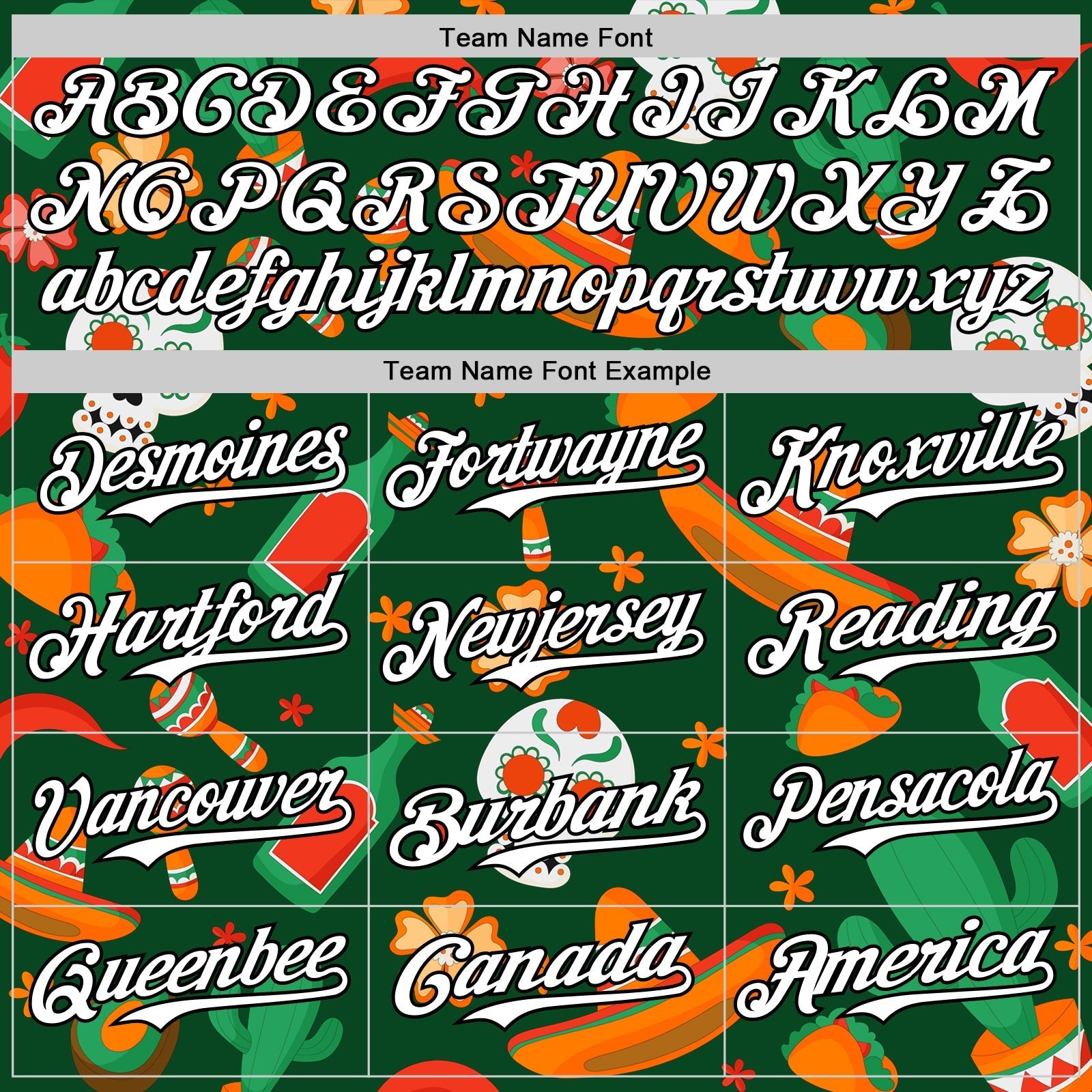 Custom Green White-Black 3D Mexican Festival Sombrero And Skull Cinco de Mayo Authentic Baseball Jersey baseball jersey product view 4