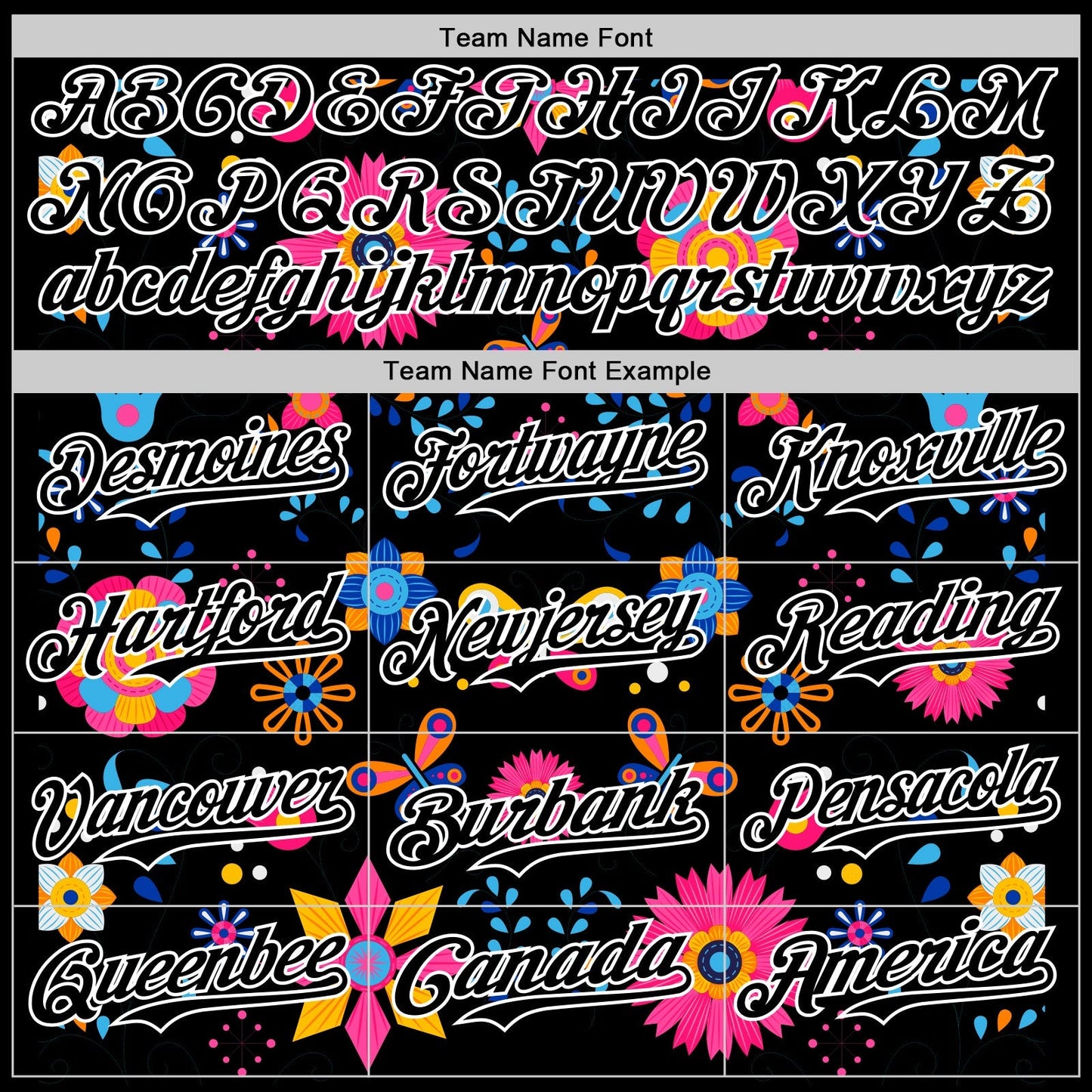 Custom Black White 3D Mexican Festival Flower Cinco de Mayo Authentic Baseball Jersey baseball jersey product view 4