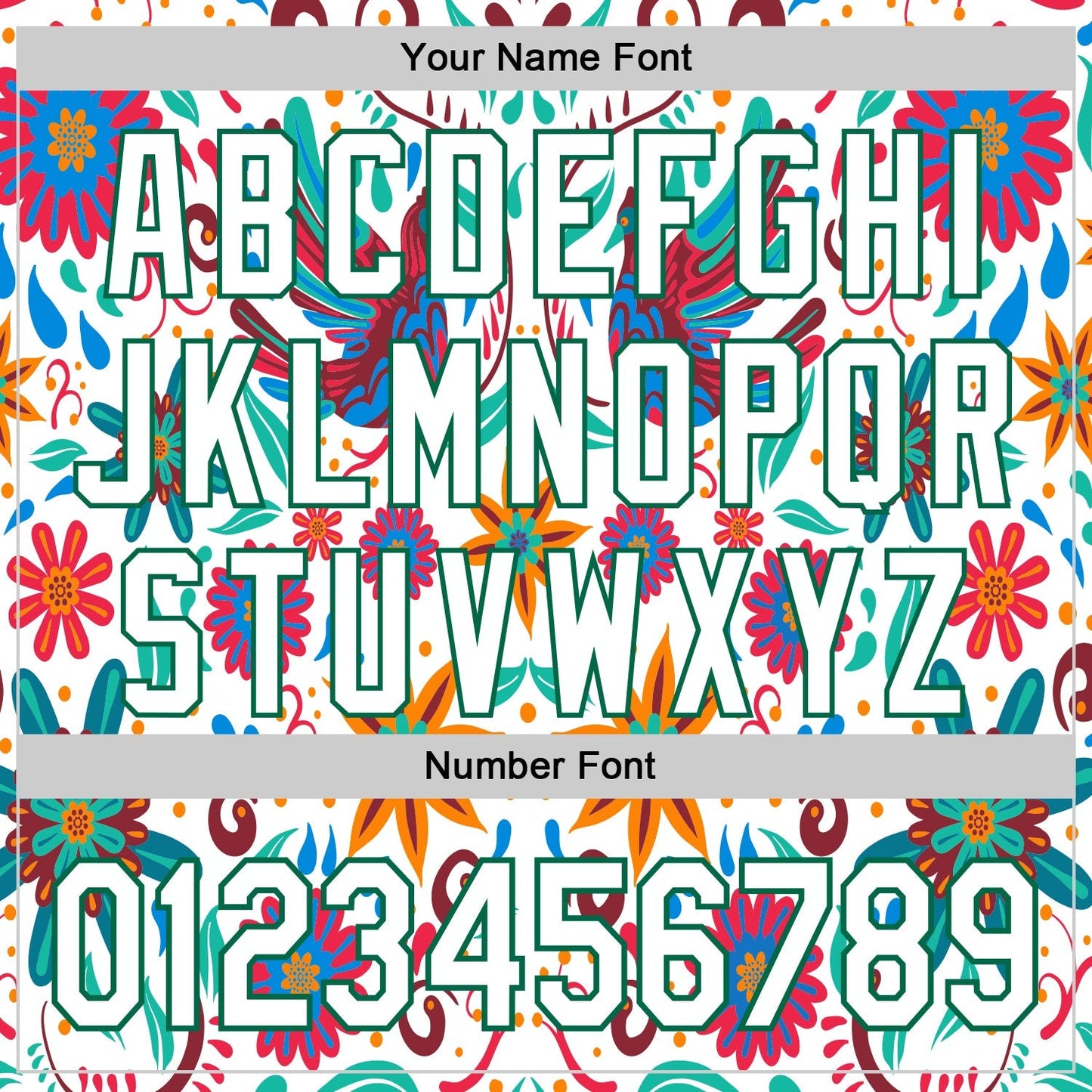 Custom White Kelly Green 3D Mexican Festival Flower Cinco de Mayo Authentic Baseball Jersey baseball jersey product view 5