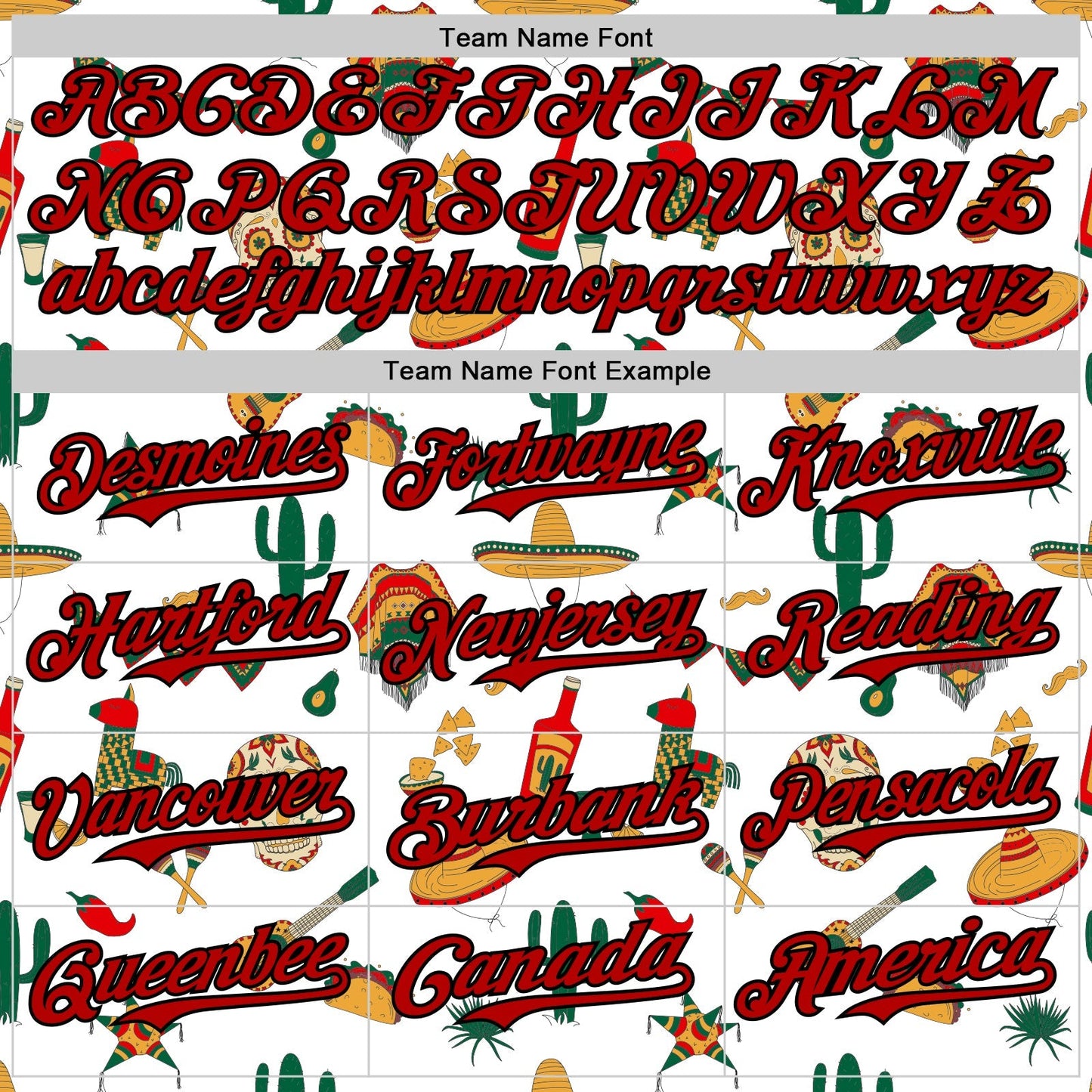 Custom White Red-Black 3D Mexican Festival Cactus Skull Sombrero Cinco de Mayo Authentic Baseball Jersey baseball jersey product view 4