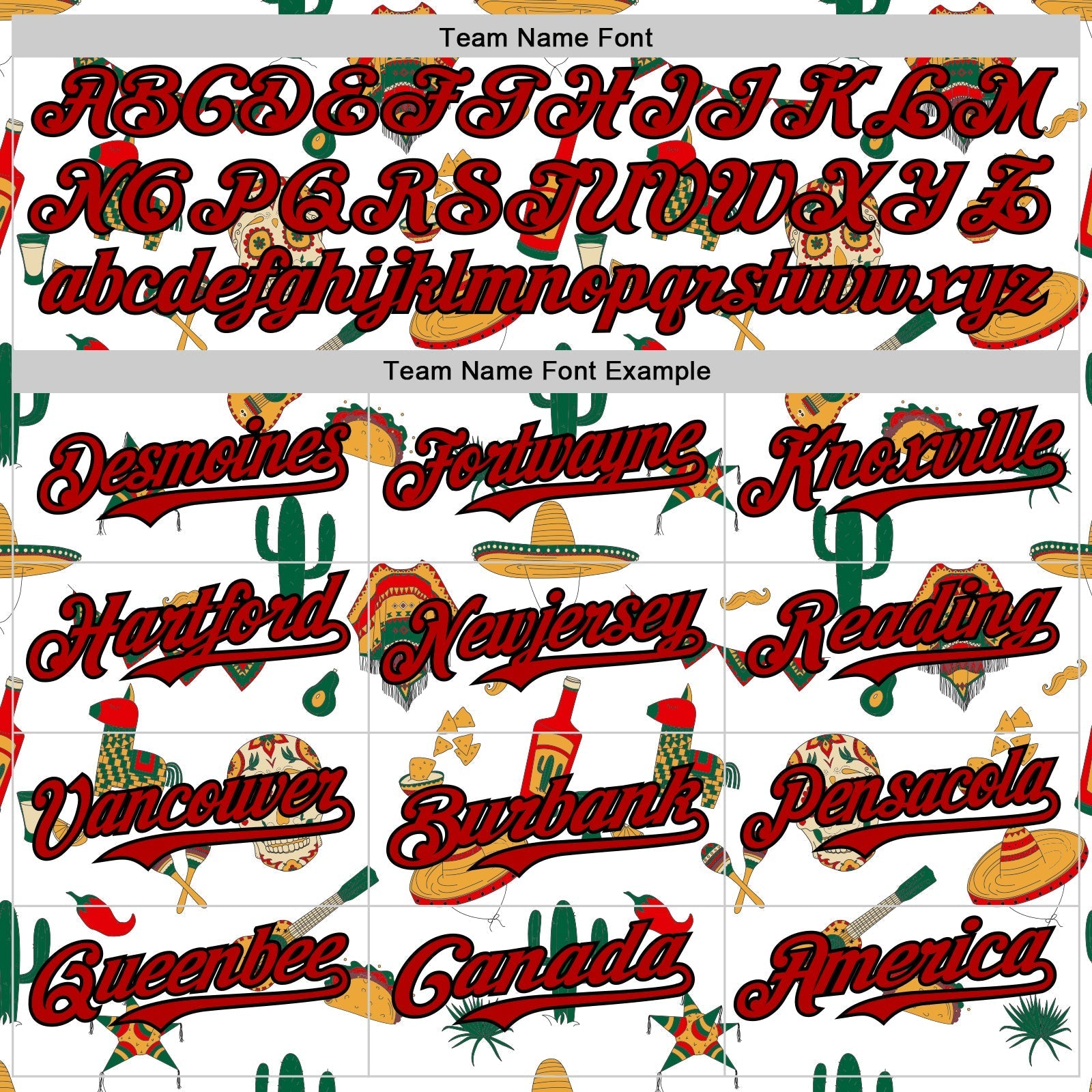 Custom White Red-Black 3D Mexican Festival Cactus Skull Sombrero Cinco de Mayo Authentic Baseball Jersey baseball jersey product view 4