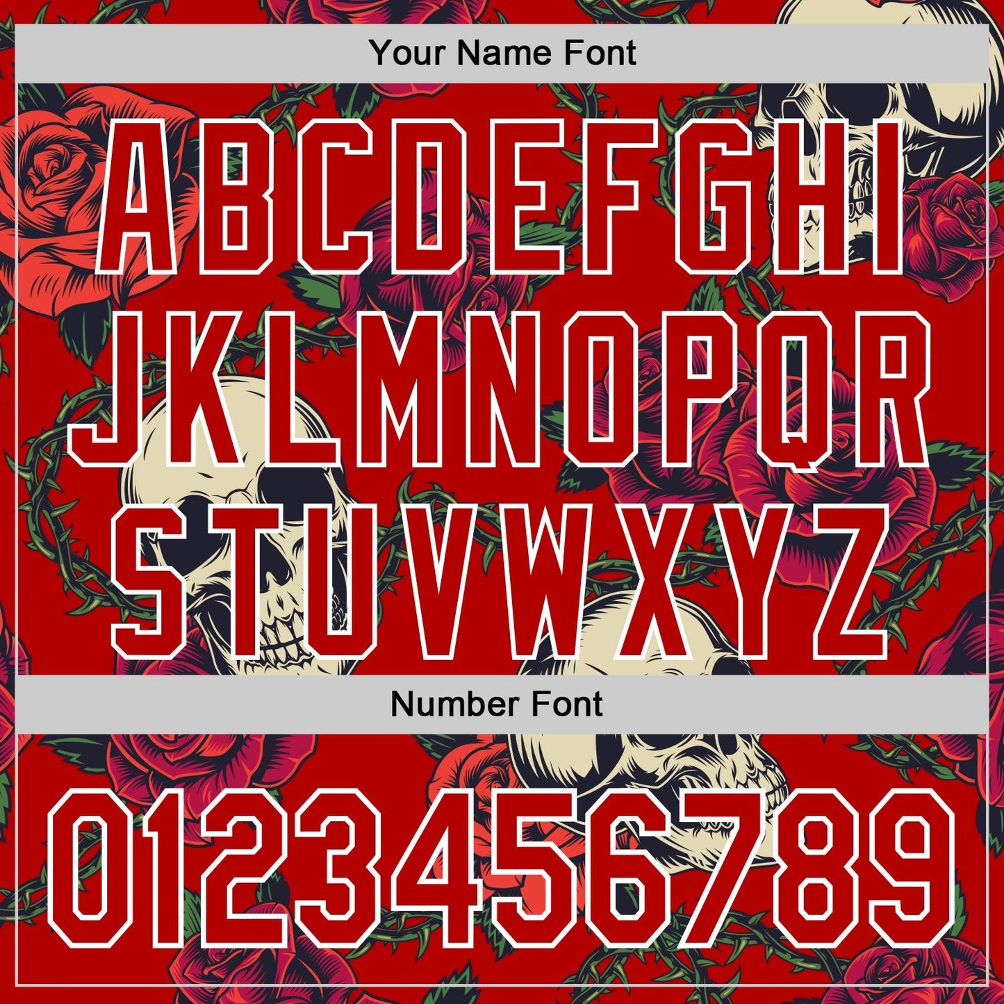 Custom Red White 3D Mexican Festival Skull And Flower Cinco de Mayo Authentic Baseball Jersey baseball jersey product view 5