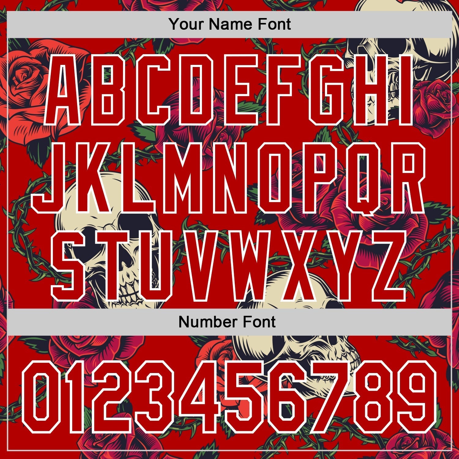 Custom Red White 3D Mexican Festival Skull And Flower Cinco de Mayo Authentic Baseball Jersey baseball jersey product view 5