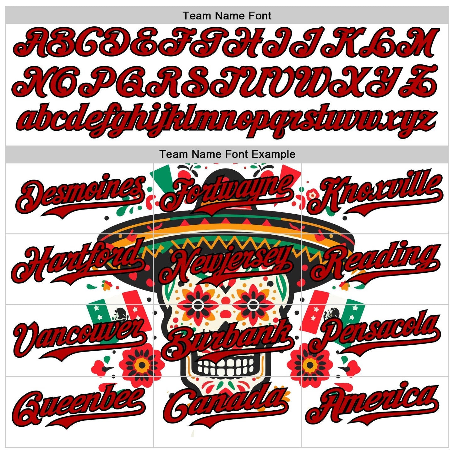 Custom White Red-Black 3D Mexican Festival Flag Skull With Sombrero Cinco de Mayo Authentic Baseball Jersey baseball jersey product view 4