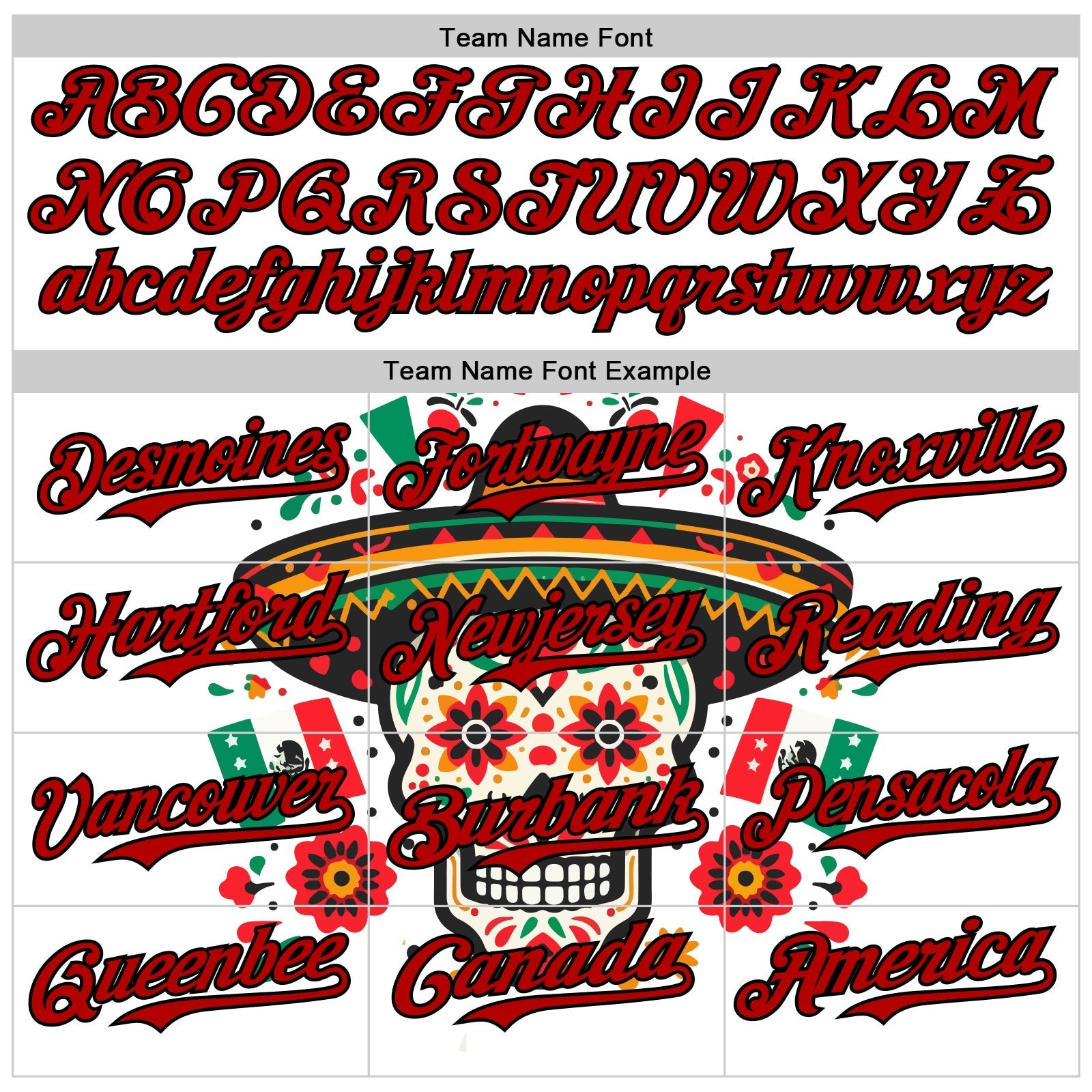 Custom White Red-Black 3D Mexican Festival Flag Skull With Sombrero Cinco de Mayo Authentic Baseball Jersey baseball jersey product view 4