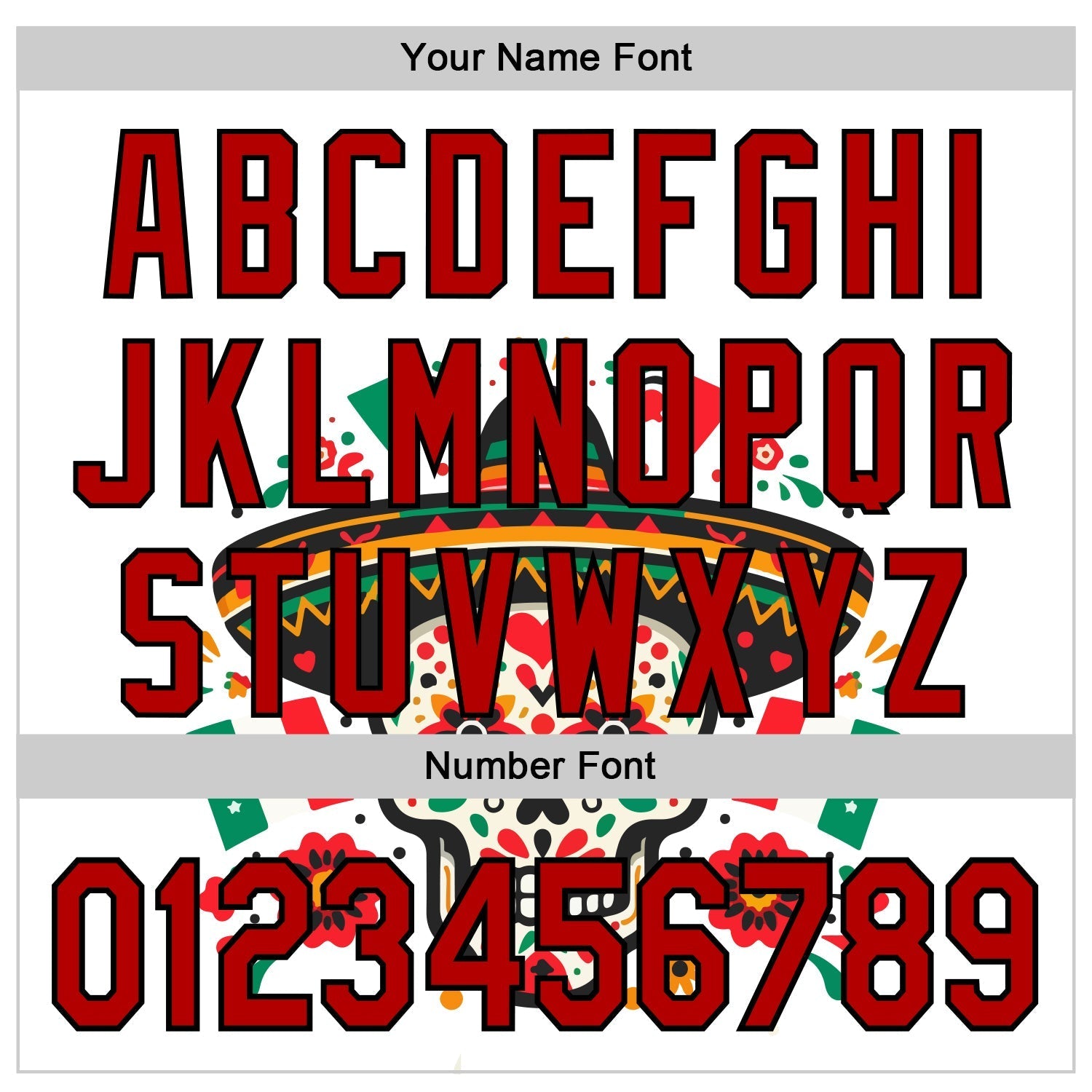 Custom White Red-Black 3D Mexican Festival Flag Skull With Sombrero Cinco de Mayo Authentic Baseball Jersey baseball jersey product view 5