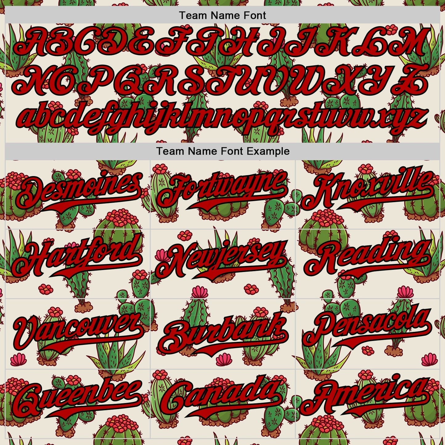 Custom Cream Red-Black 3D Mexican Cactus Authentic Baseball Jersey baseball jersey product view 4