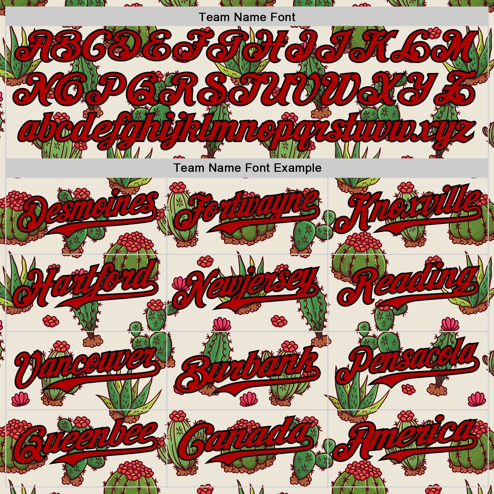 Custom Cream Red-Black 3D Mexican Cactus Authentic Baseball Jersey baseball jersey product view 4