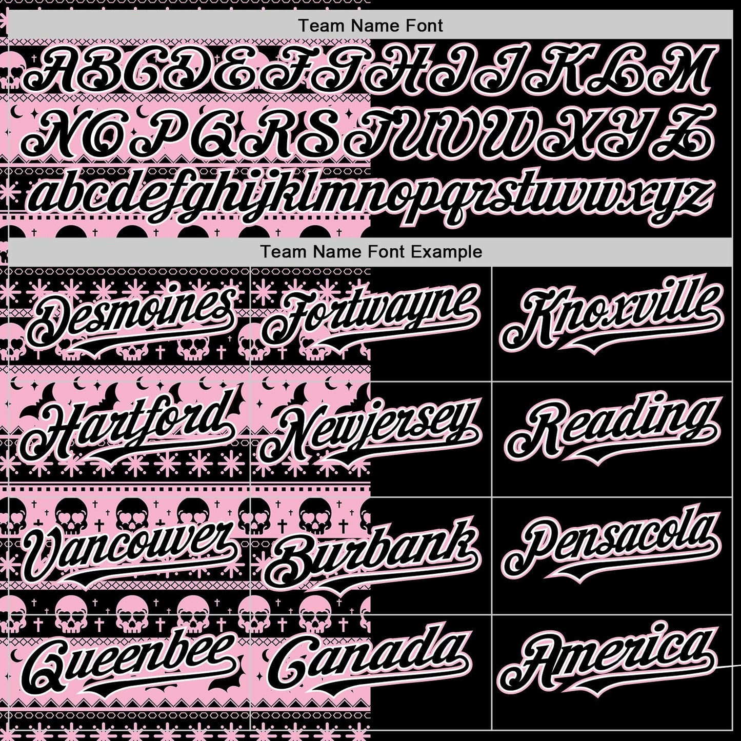 Custom Black Light Pink-White 3D Gothic Skull Authentic Baseball Jersey baseball jersey product view 4
