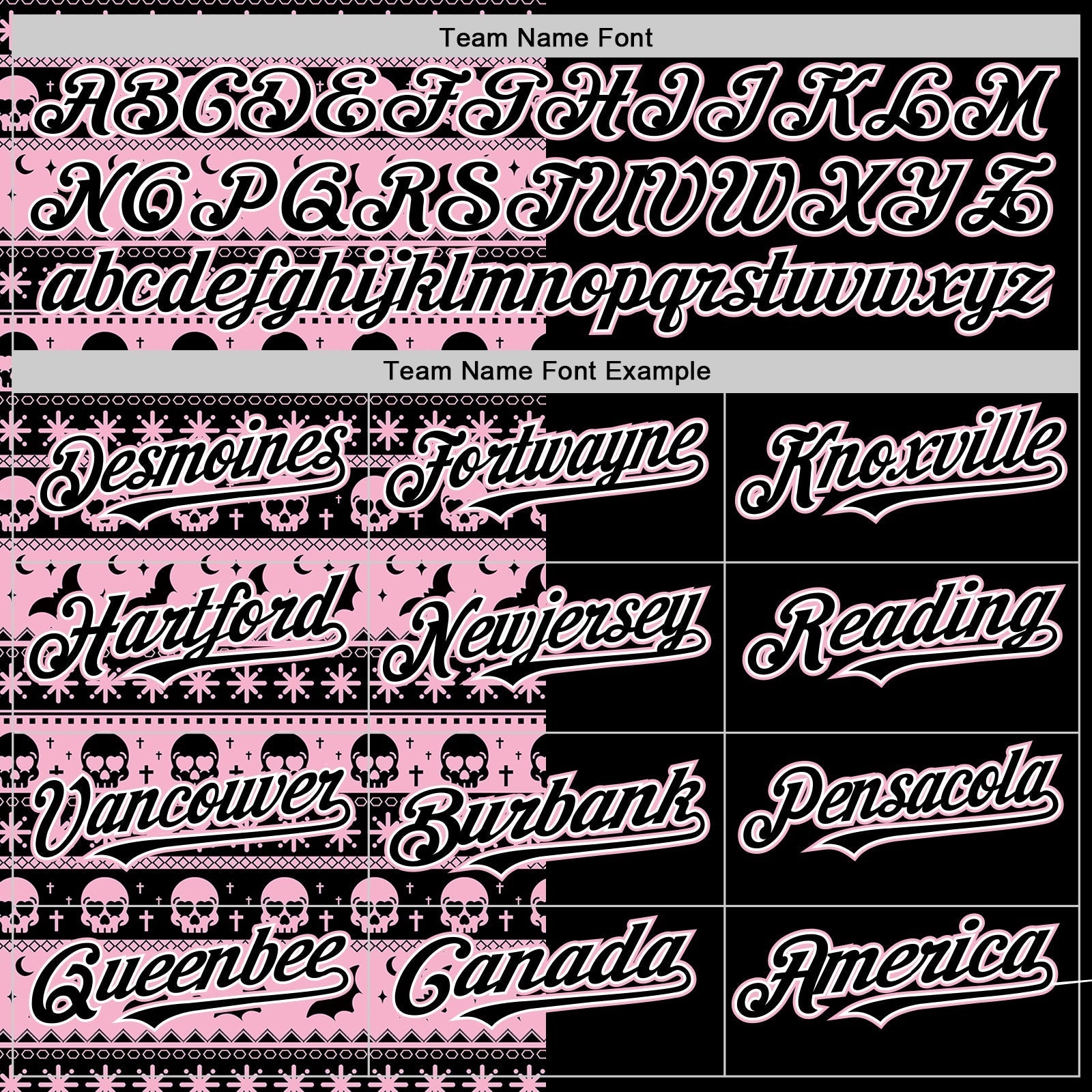 Custom Black Light Pink-White 3D Gothic Skull Authentic Baseball Jersey baseball jersey product view 4