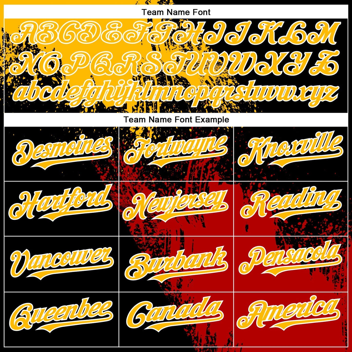 Custom Gold Black-Red 3D Pattern Design Abstract Brush Stroke Authentic Baseball Jersey baseball jersey product view 4